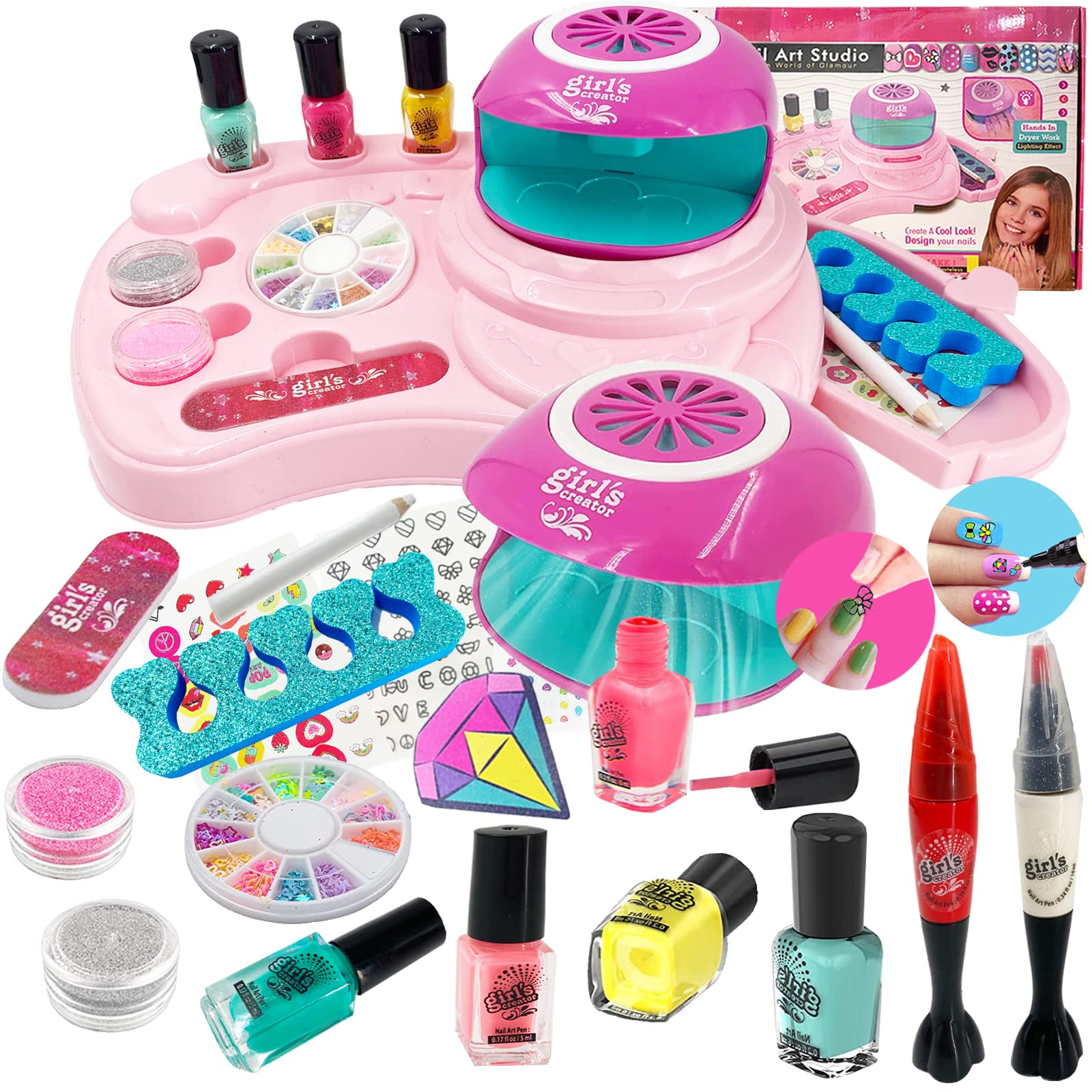 Buy Kids False Nails Kit Includes 240 Pieces Press on Pre-Glue Children  Short False Nail Artificial Full Cover Nail Tips with 240 Pieces Nail  Adhesive Tabs Presents for Manicure Decor (Claasic Pattern)