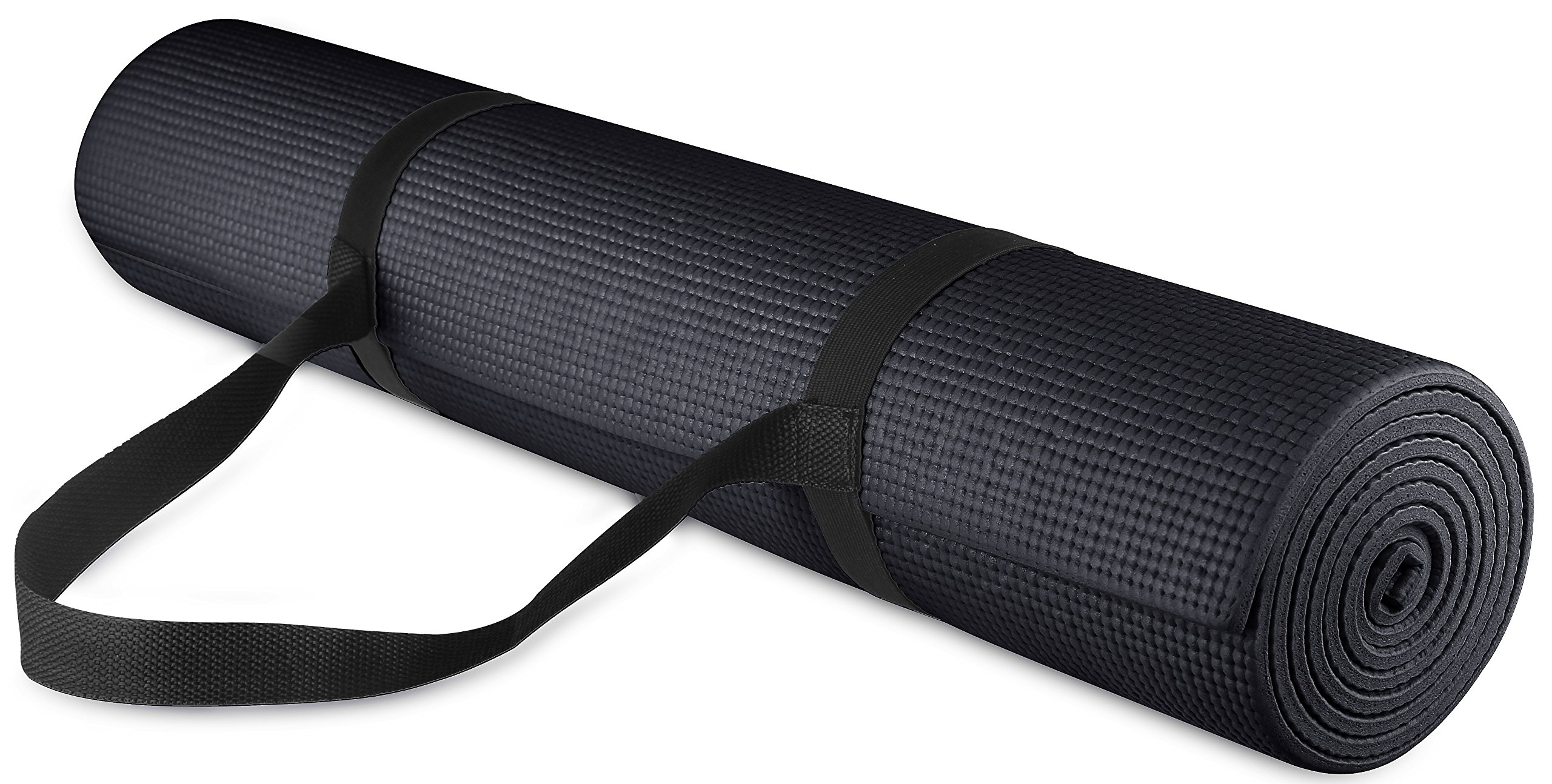 BalanceFrom All Purpose 1/4-Inch High Density Anti-Tear Exercise Yoga Mat  with Carrying Strap