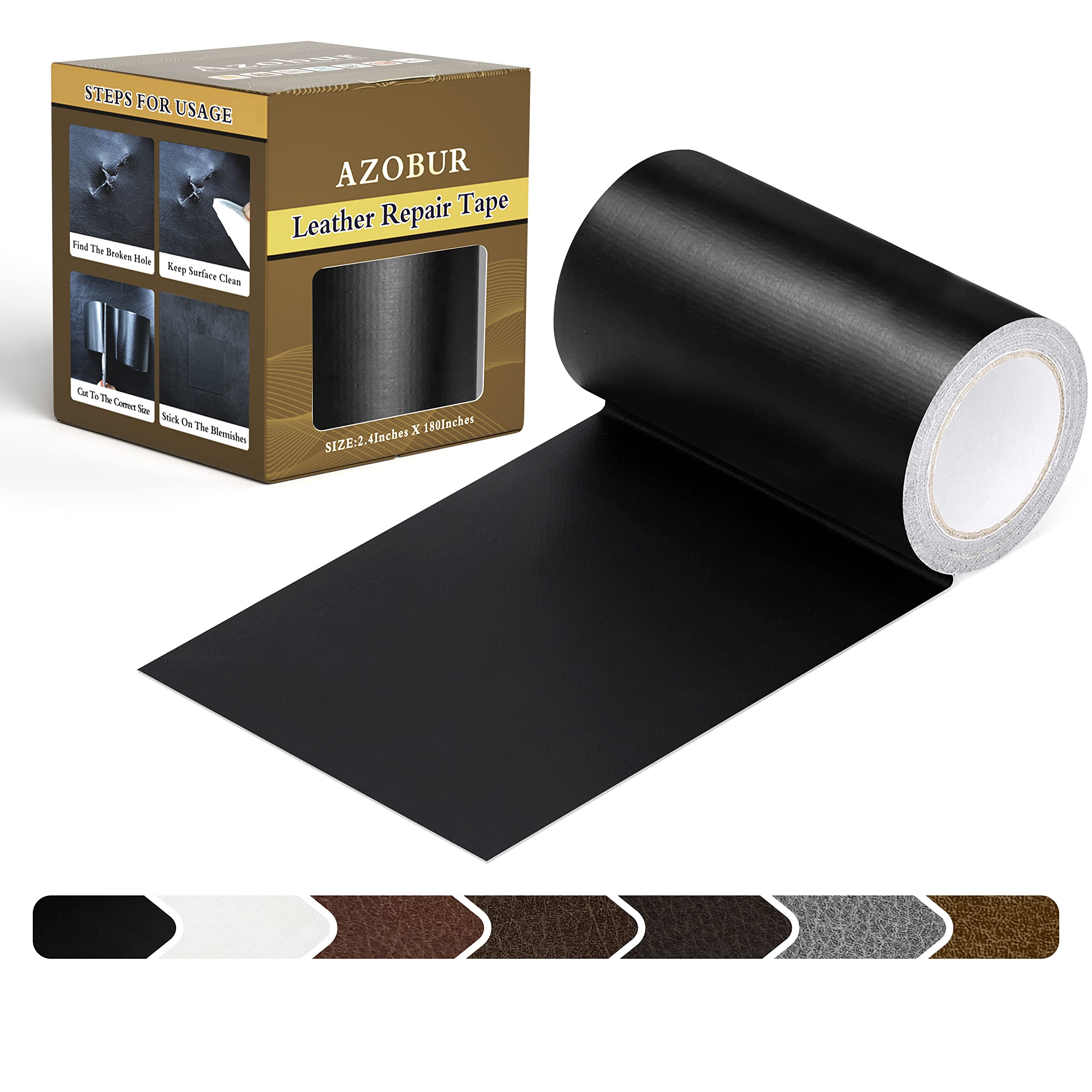 Azobur Leather Repair Tape Patch Leather Adhesive for Sofas Car