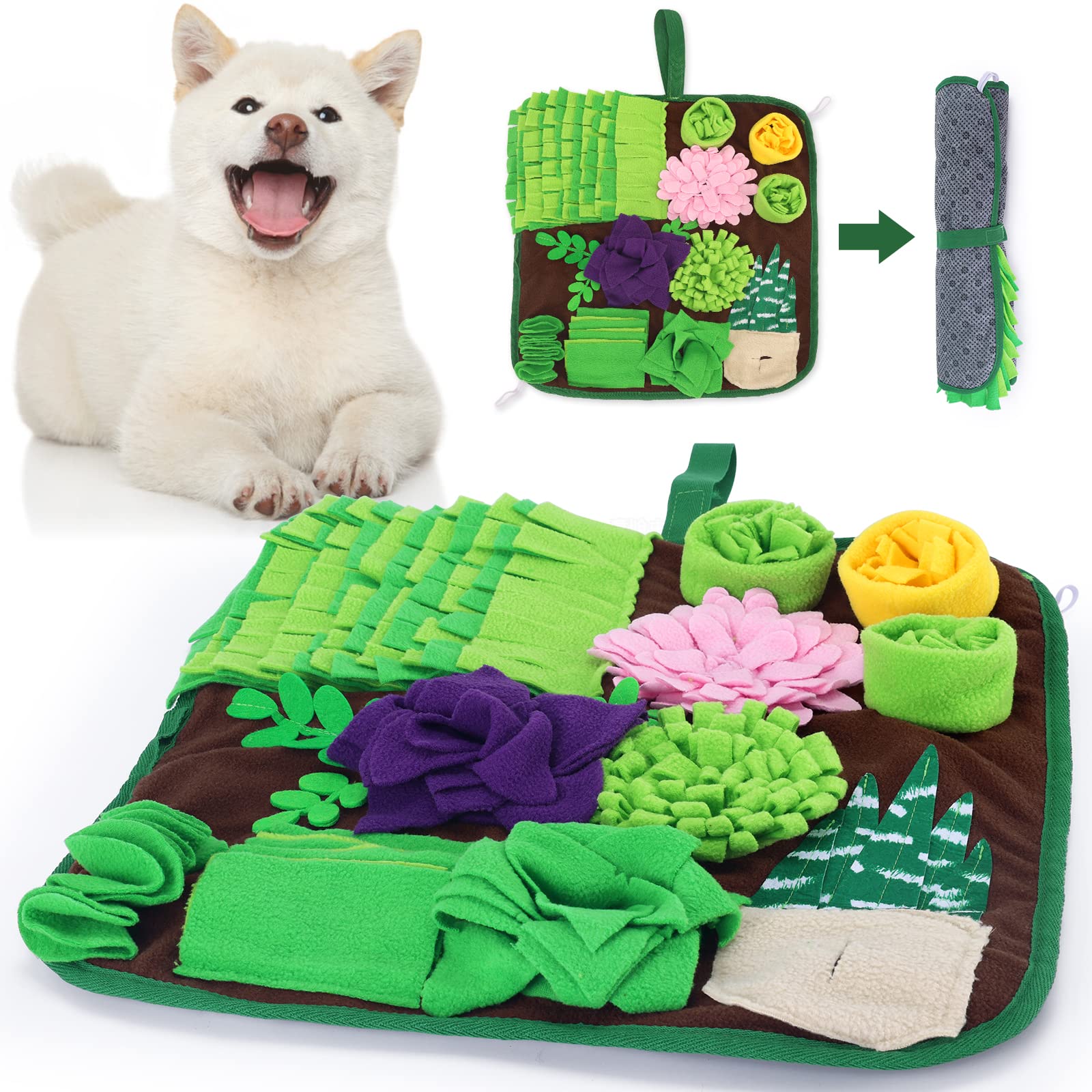 Handmade Succulent Garden Snuffle Mat Toy Dog Toy, Pet Toy