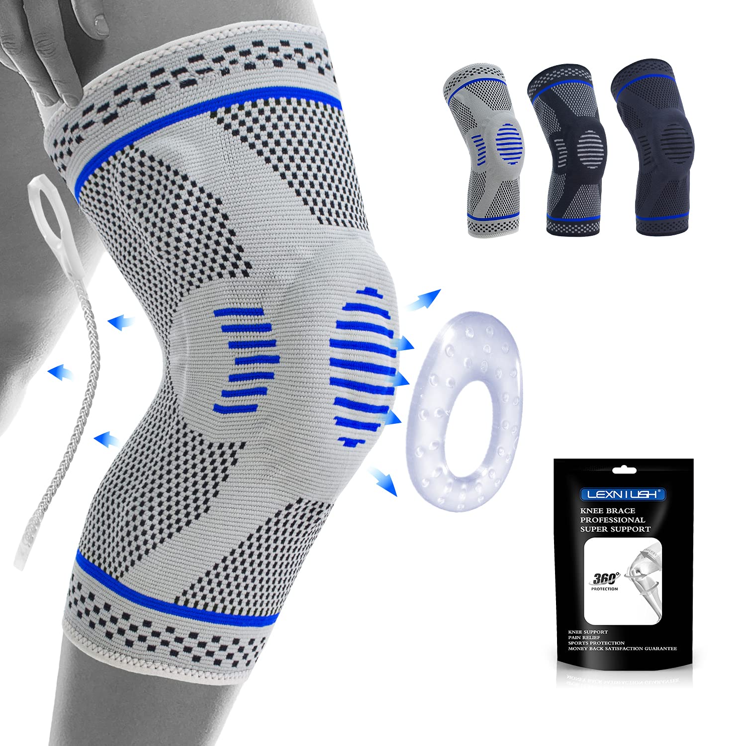 Knee Brace: Get Relief Knee Pain Compression Sleeve Sports