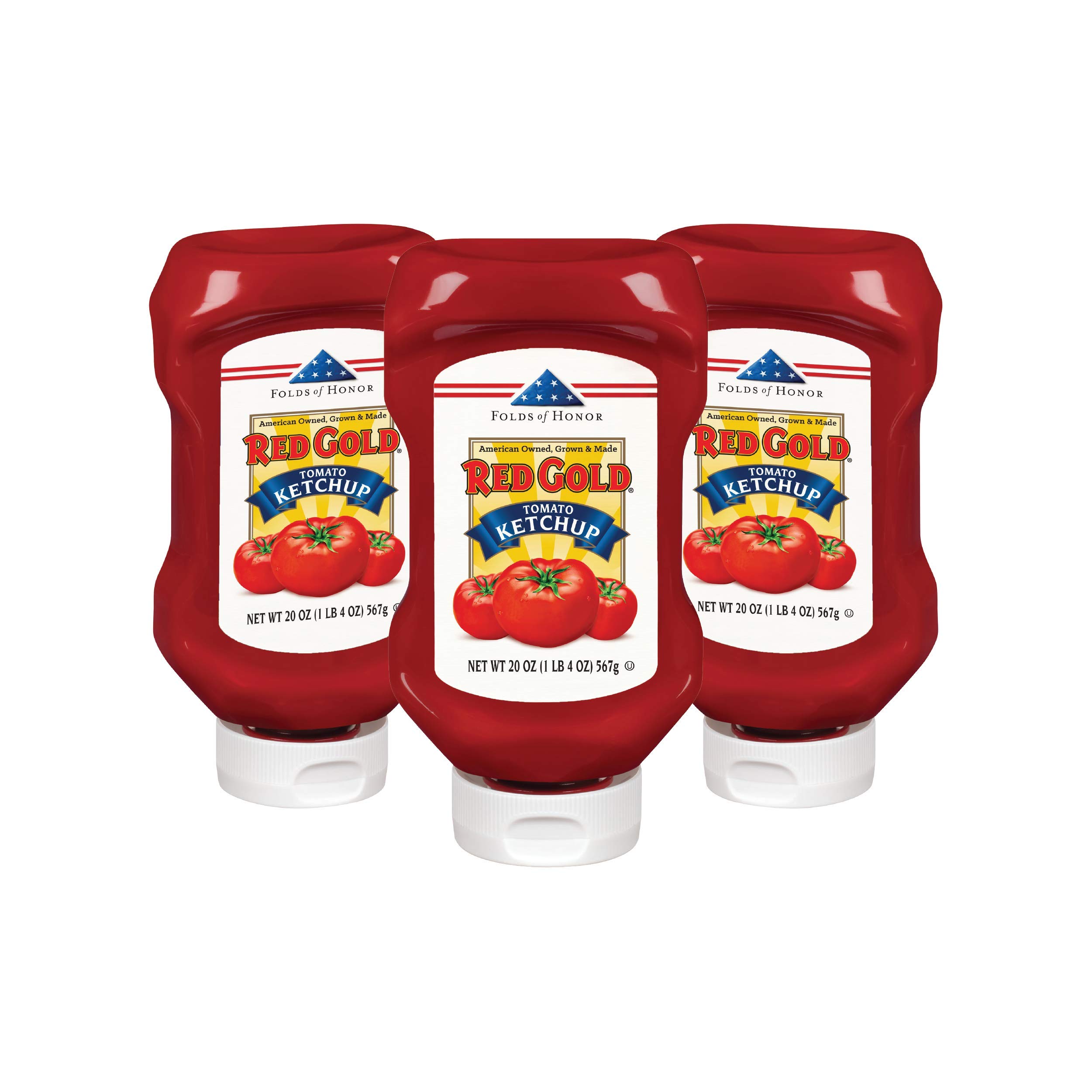 Red Gold and Folds of Honor Tomato Ketchup, Kosher and Gluten Free