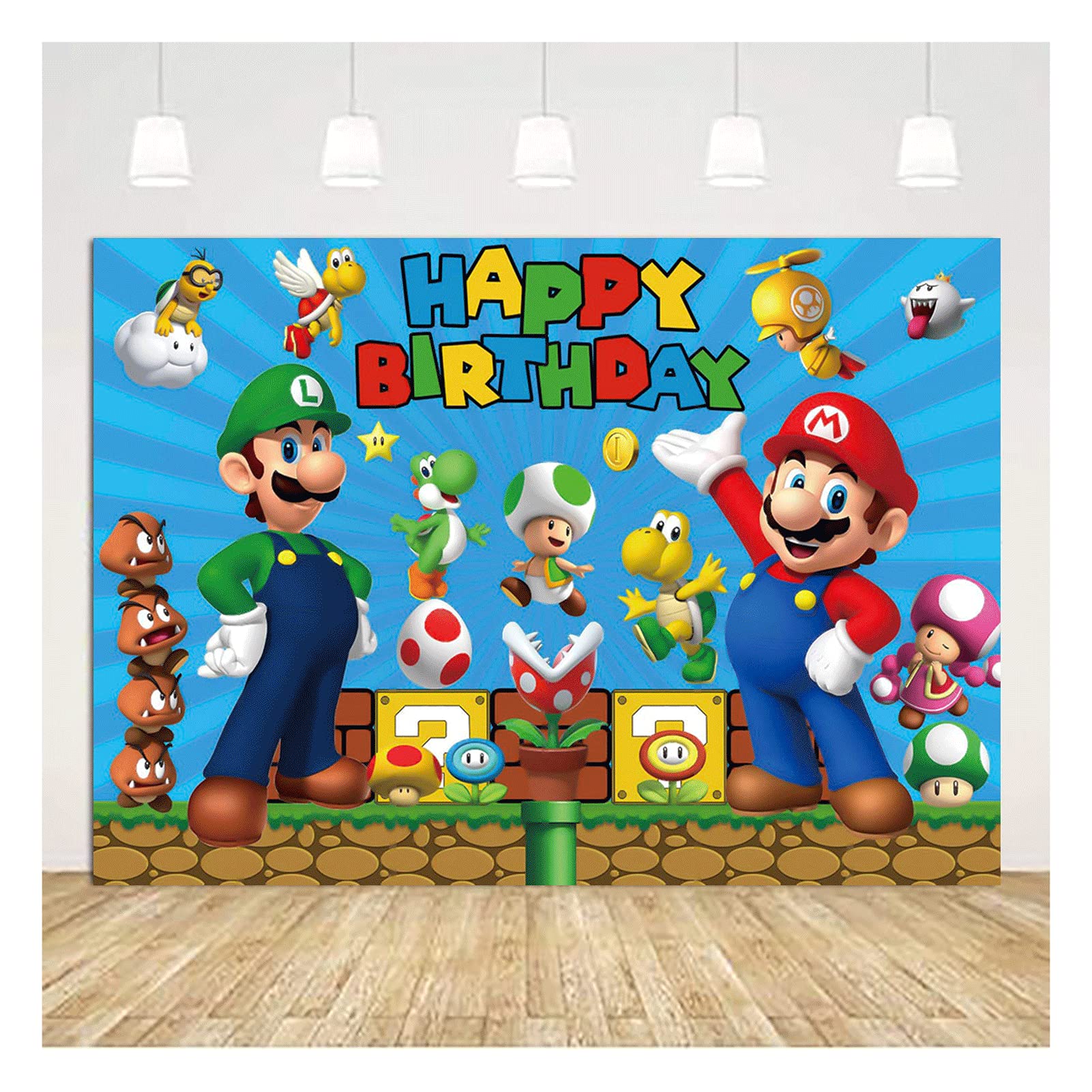 super mario birthday banner