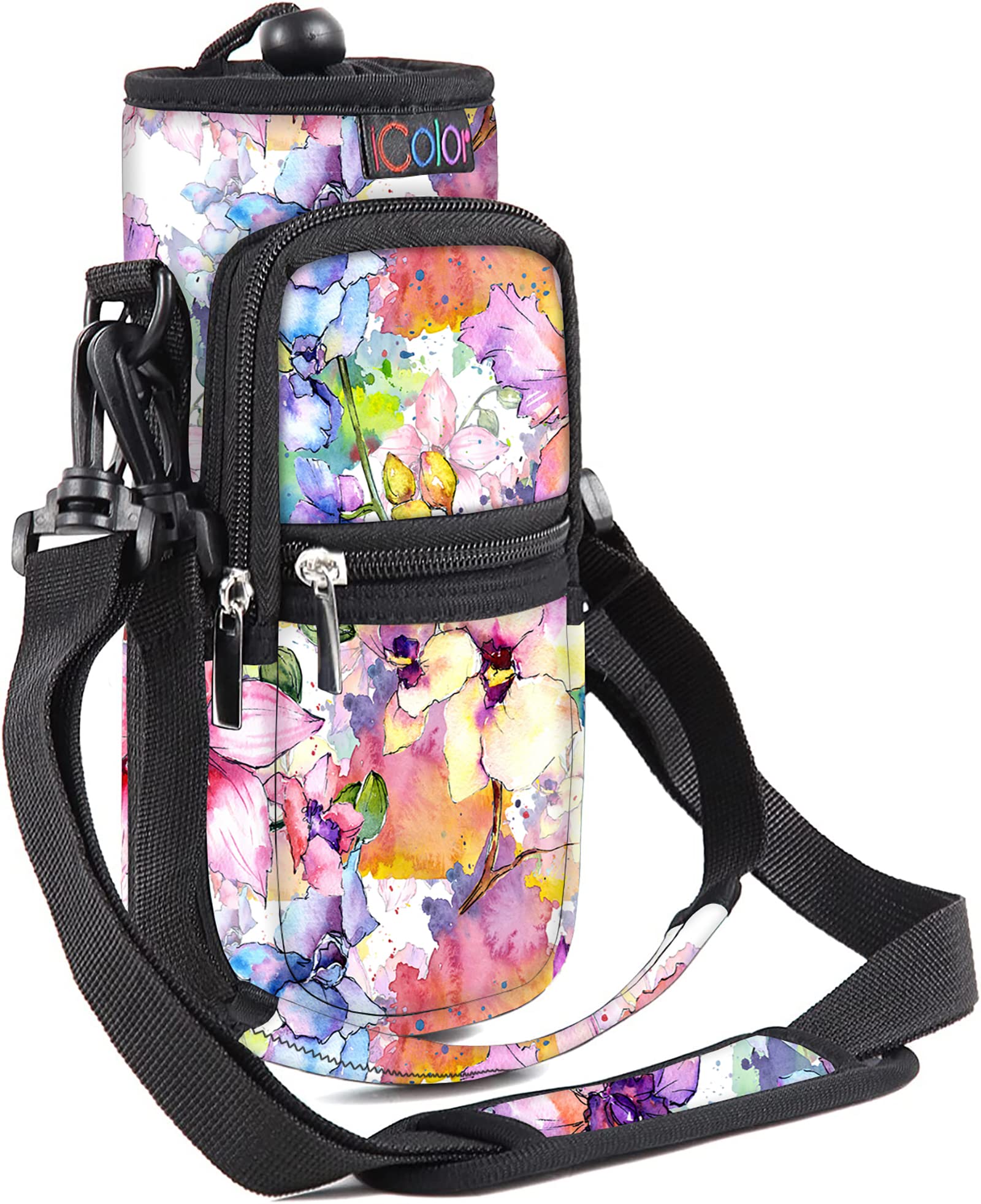 Water Bottle Holder with Padded Shoulder Strap