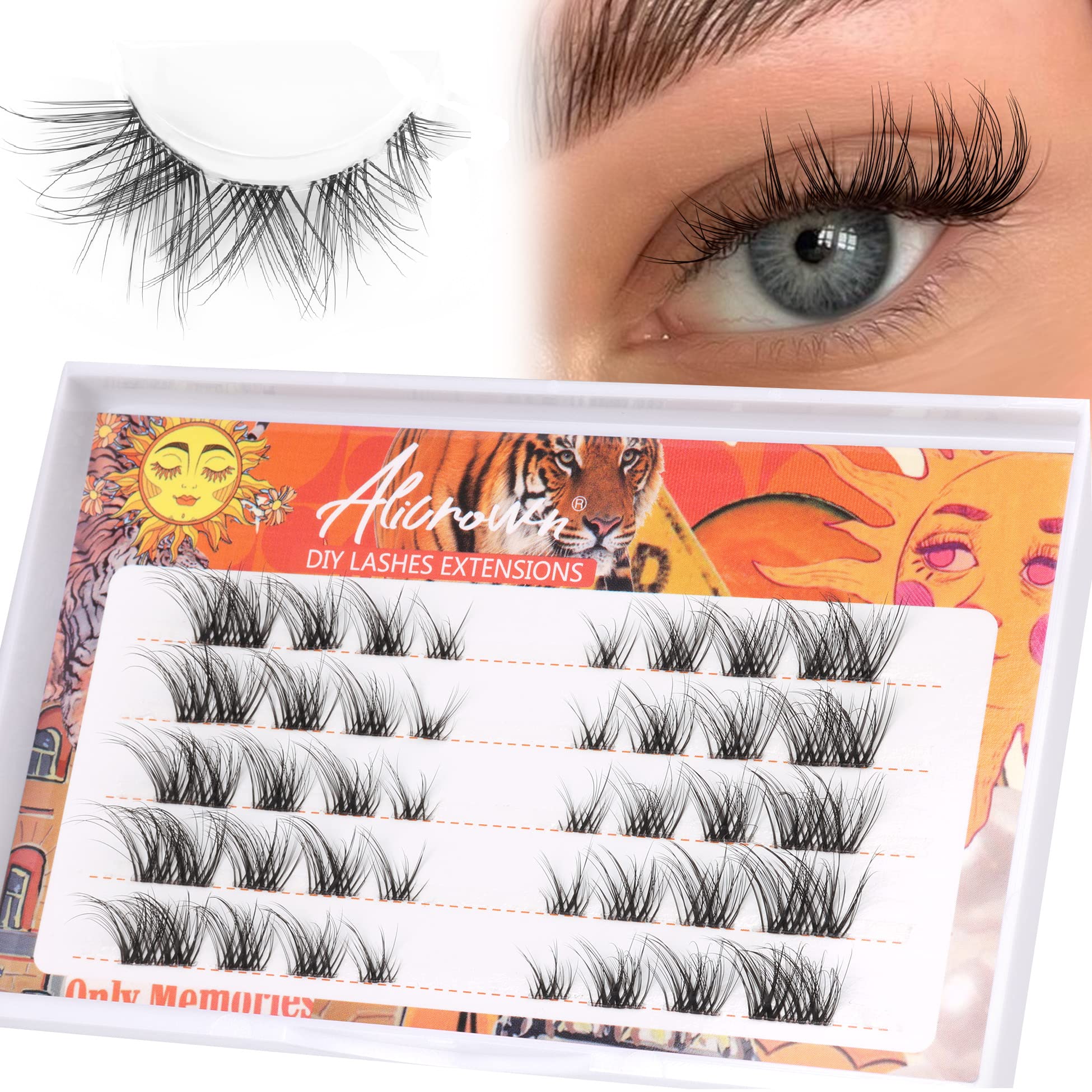 Manga Lashes Anime False Eyelashes Wispy Individual Clusters Extension  Lashes N