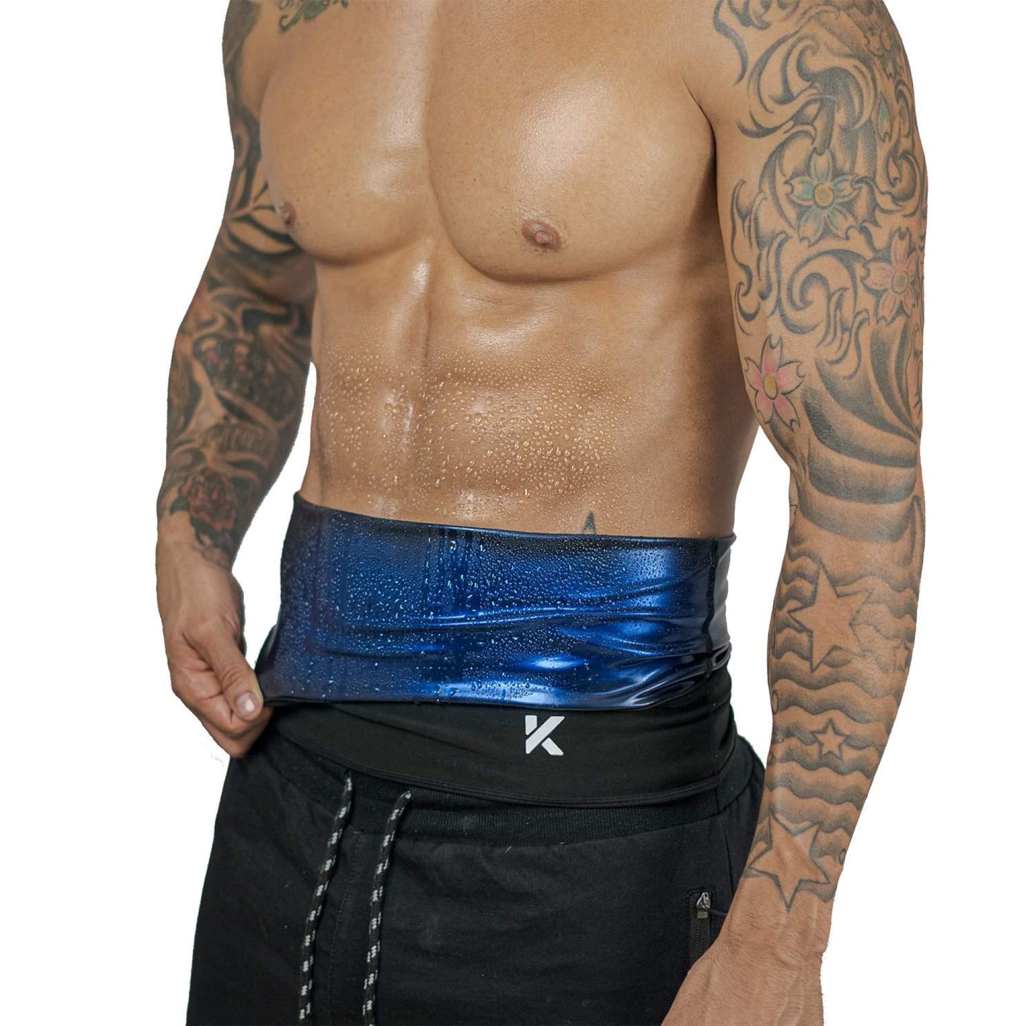 Kewlioo Men's Heat Trapping Waist Toner - Sweat Body Shaper Vest for Men,  Mens Bodysuit Slimmer Sauna