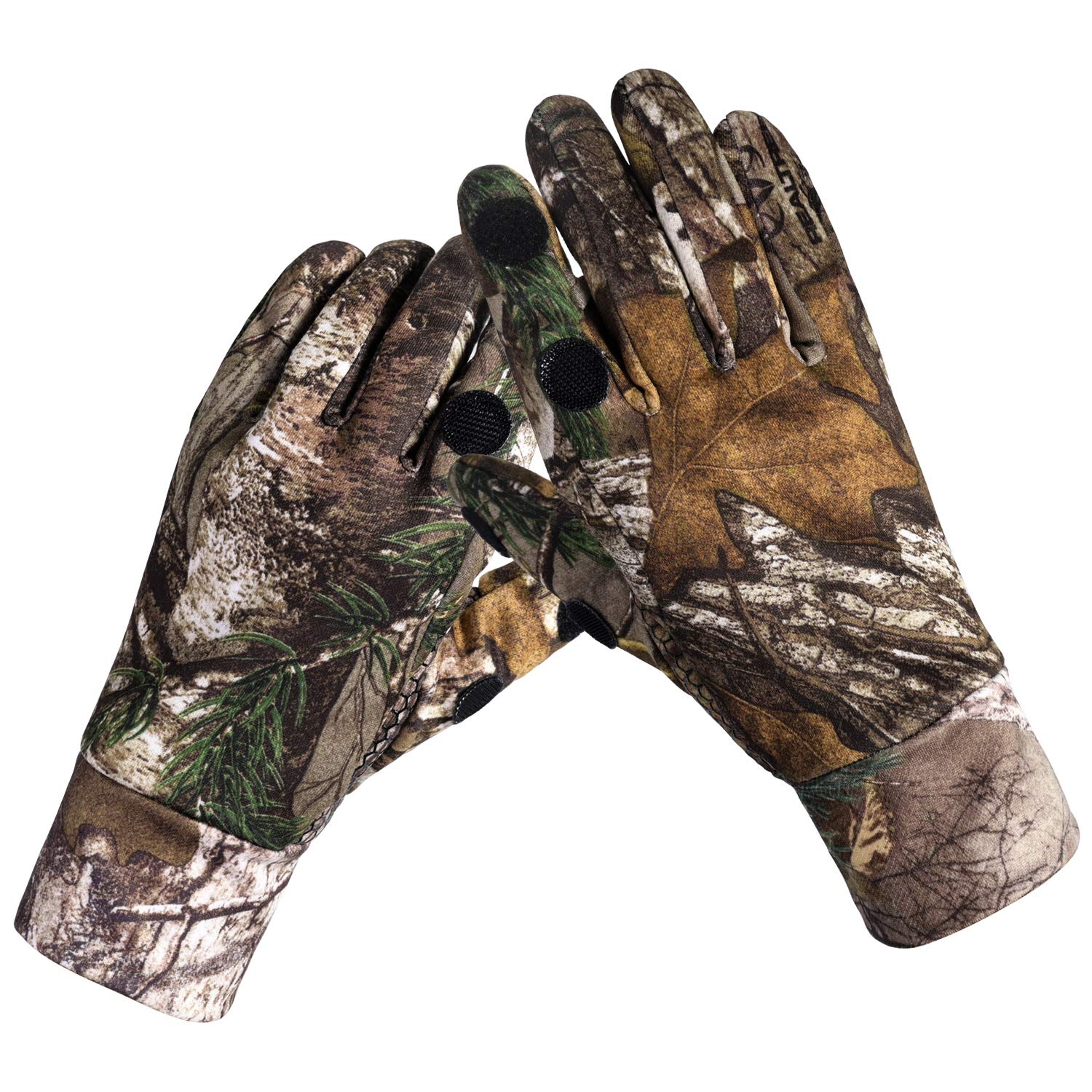 EAmber Camouflage Hunting Gloves Full Finger/Fingerless Gloves Pro Anti-Slip  Camo Glove Archery Accessories Hunting Outdoors with Fleece Large