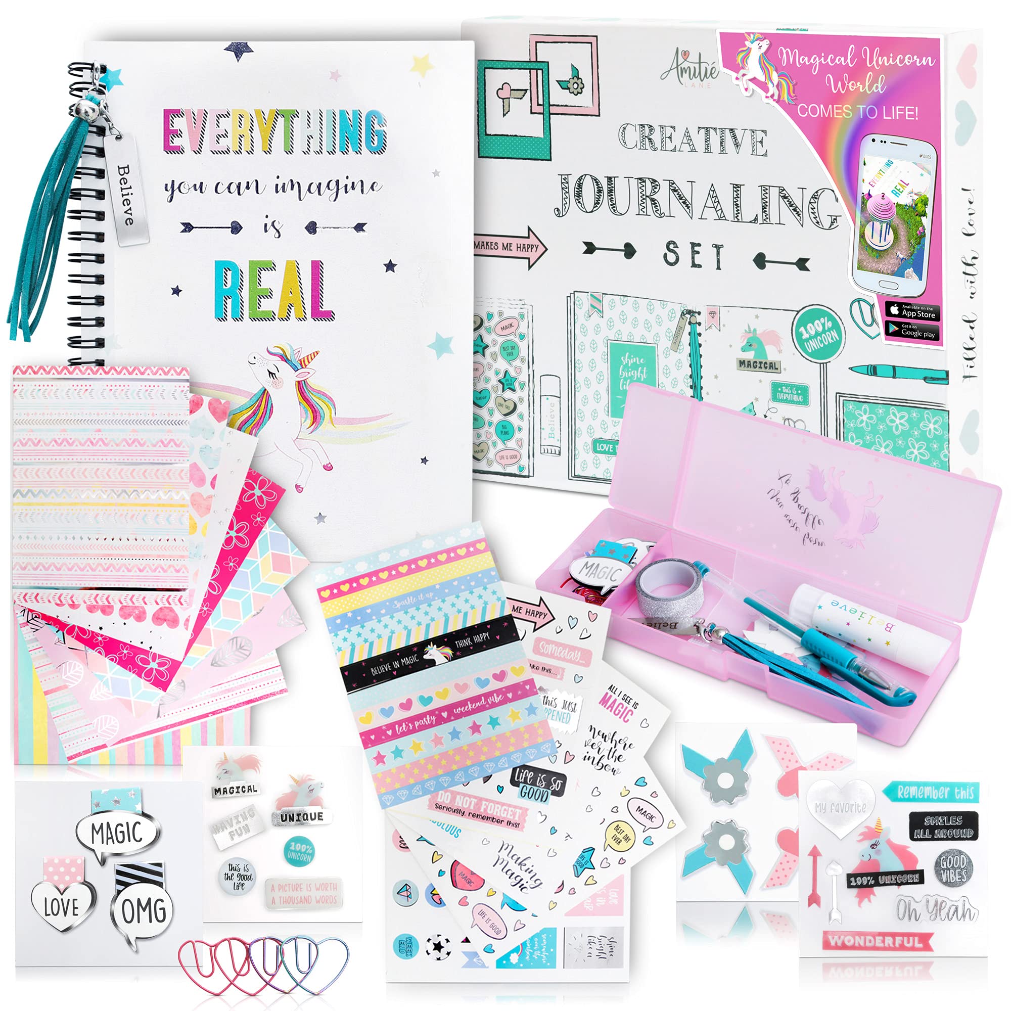 Unicorn Stationery Set for Girls - Unicorn Gifts for Girls Ages 6 7 8 9  10-12 Years Old - Stationary Letter Writing Kit - Unicorn Toys for 6 7 8  Year