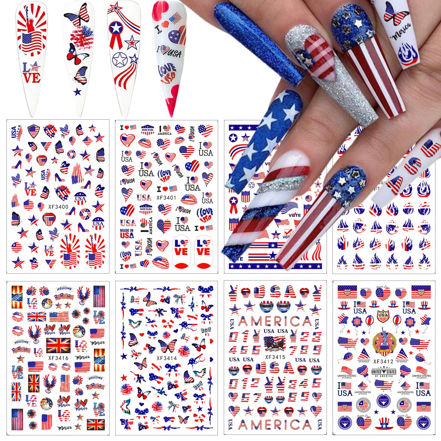 3d Gold Personalized Graffiti Line & Geometric Patterns Nail Stickers From  Europe And America For Diy Nail Art. Decorations, Supplies For Women And  Girls. | SHEIN