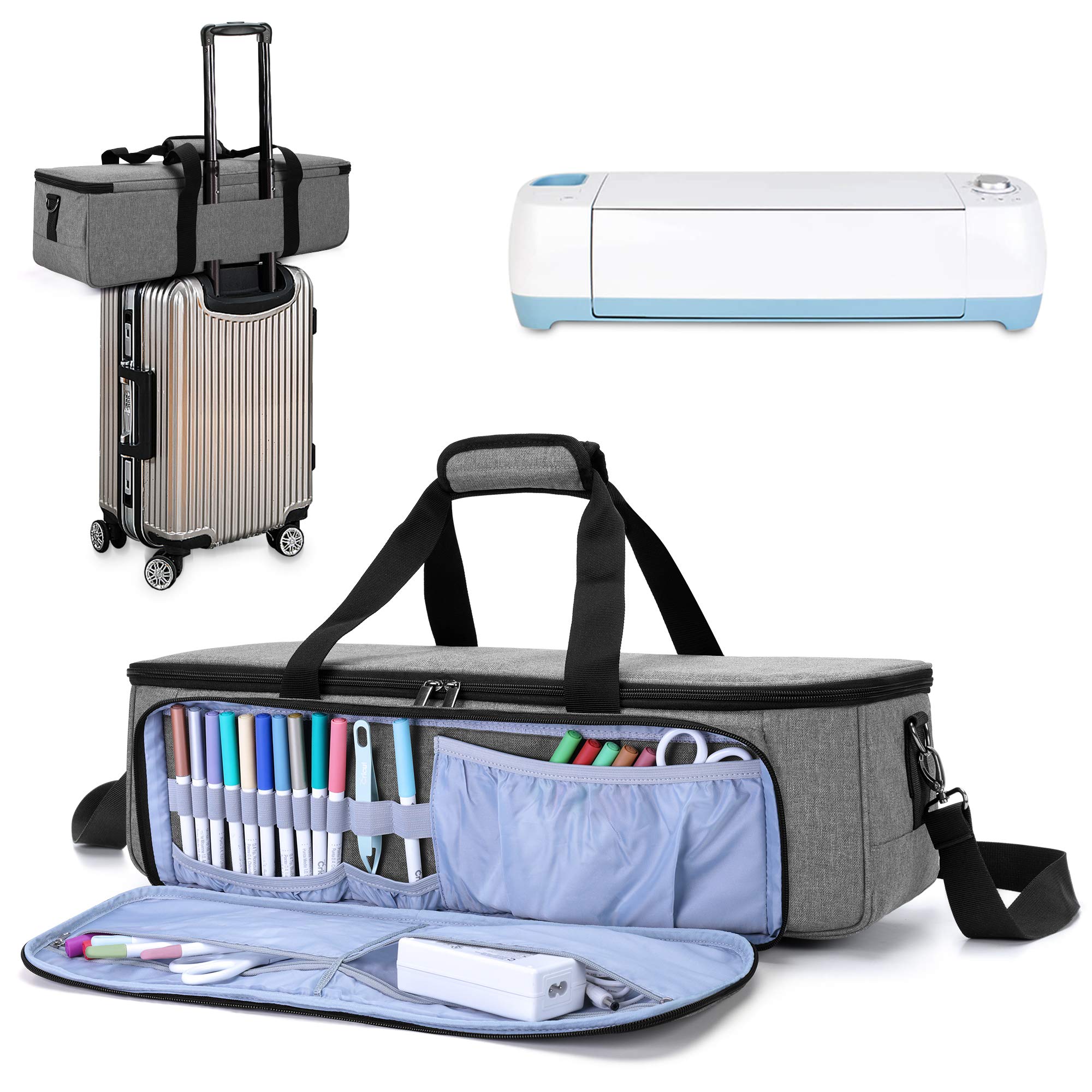Carrying Bag Compatible with Explore 2, Storage Tote Bag Compatible with  Silhouette Cameo 3 and Supplies Gray 