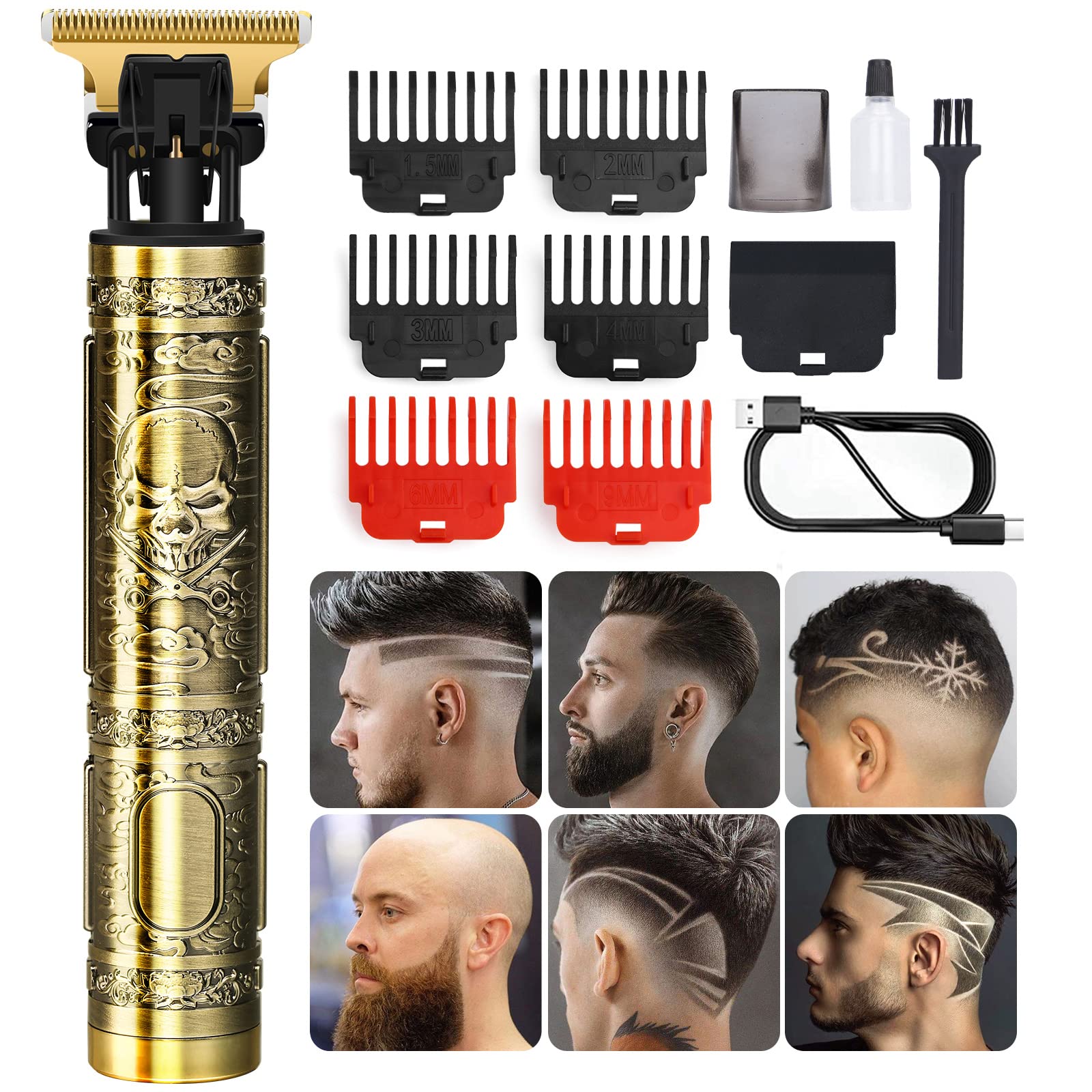 1 Pcs Professional Men Hair Clippers Zero Gapped Cordless Hair Trimmer  Professional Haircut & Grooming Kit For Men Rechargeable With LED Display |  SHEIN USA