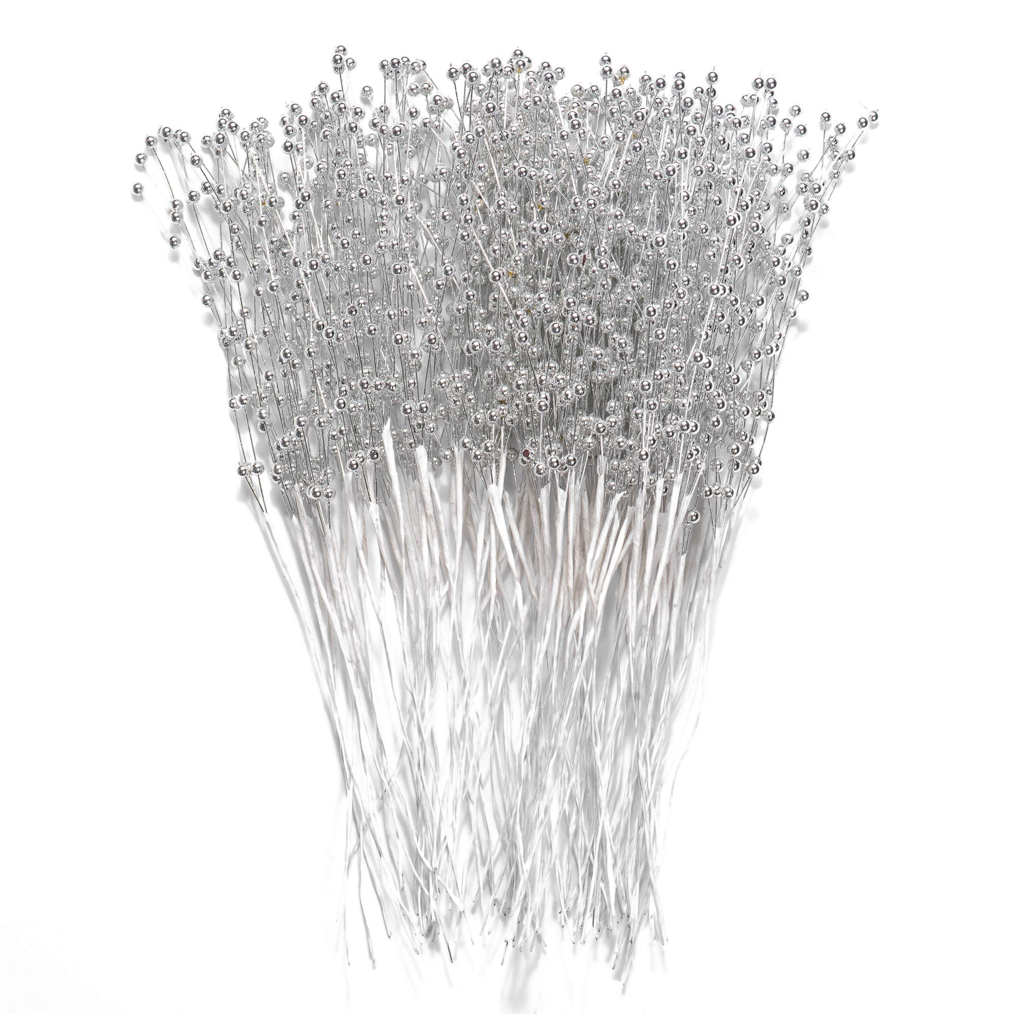 100 Pieces String Pearl Sticks Pearls for Crafts, Artificial
