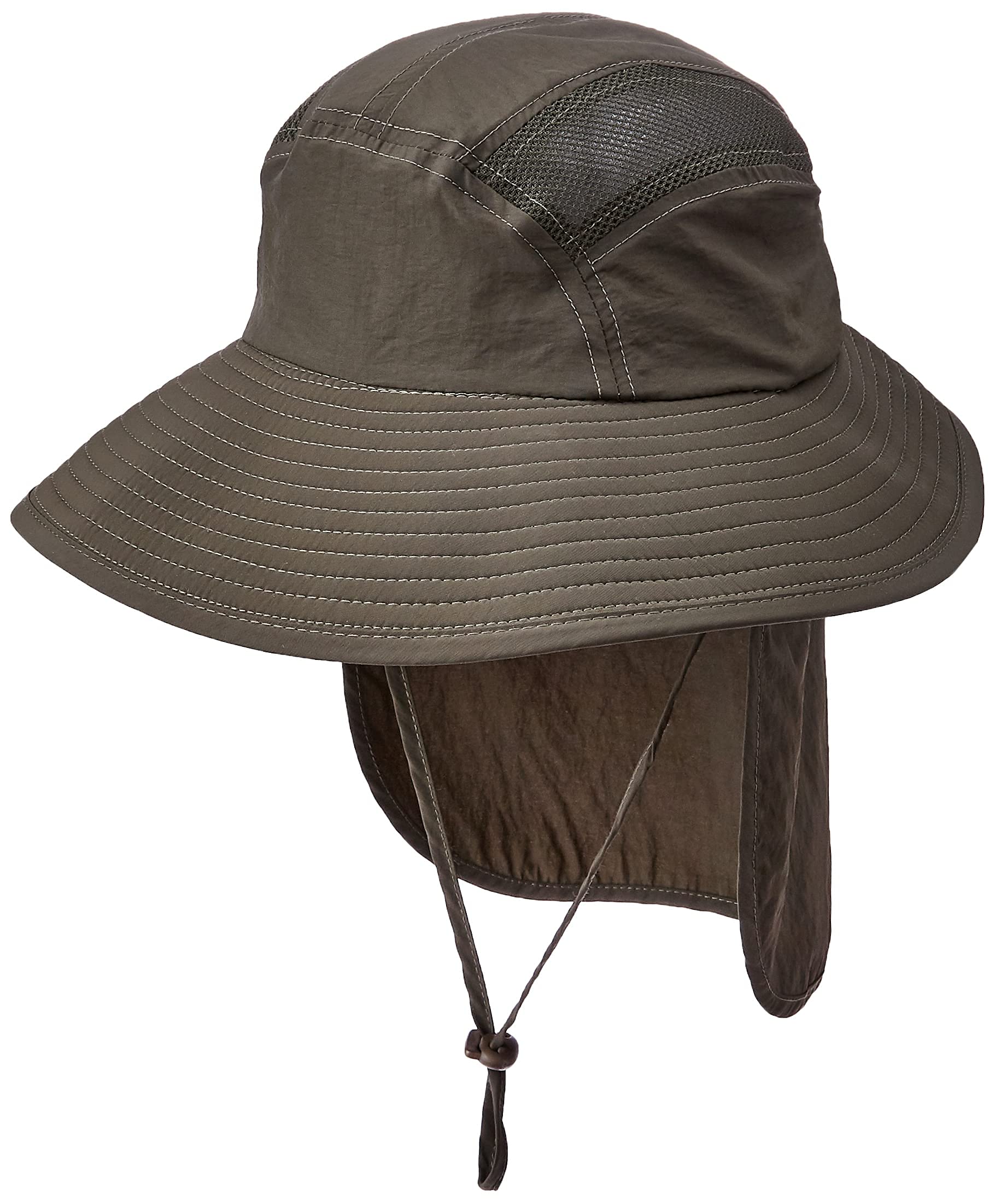 Fishing Hat with Neck Flap and UPF 50+ Sun Protection Brim Bucket Sun Hat  Cap for Men and Women Green