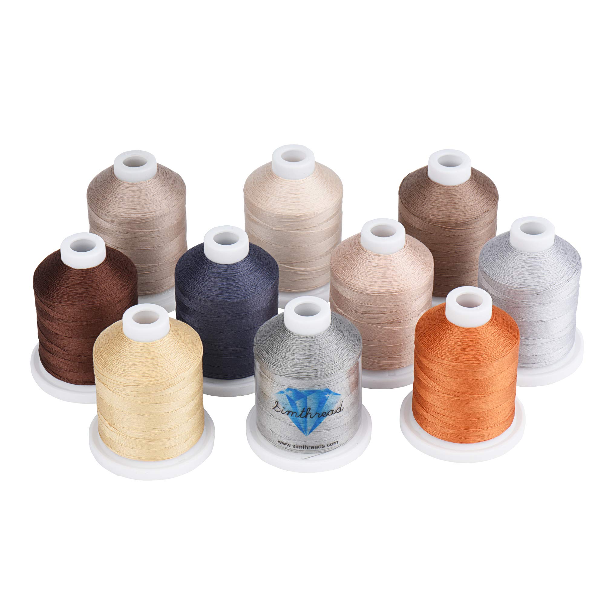 800 Yards Each 10 Neutral Colors Cotton Quilting Thread for Hand or Machine  Embroidery Sewing Quilting Piecing Applique etc