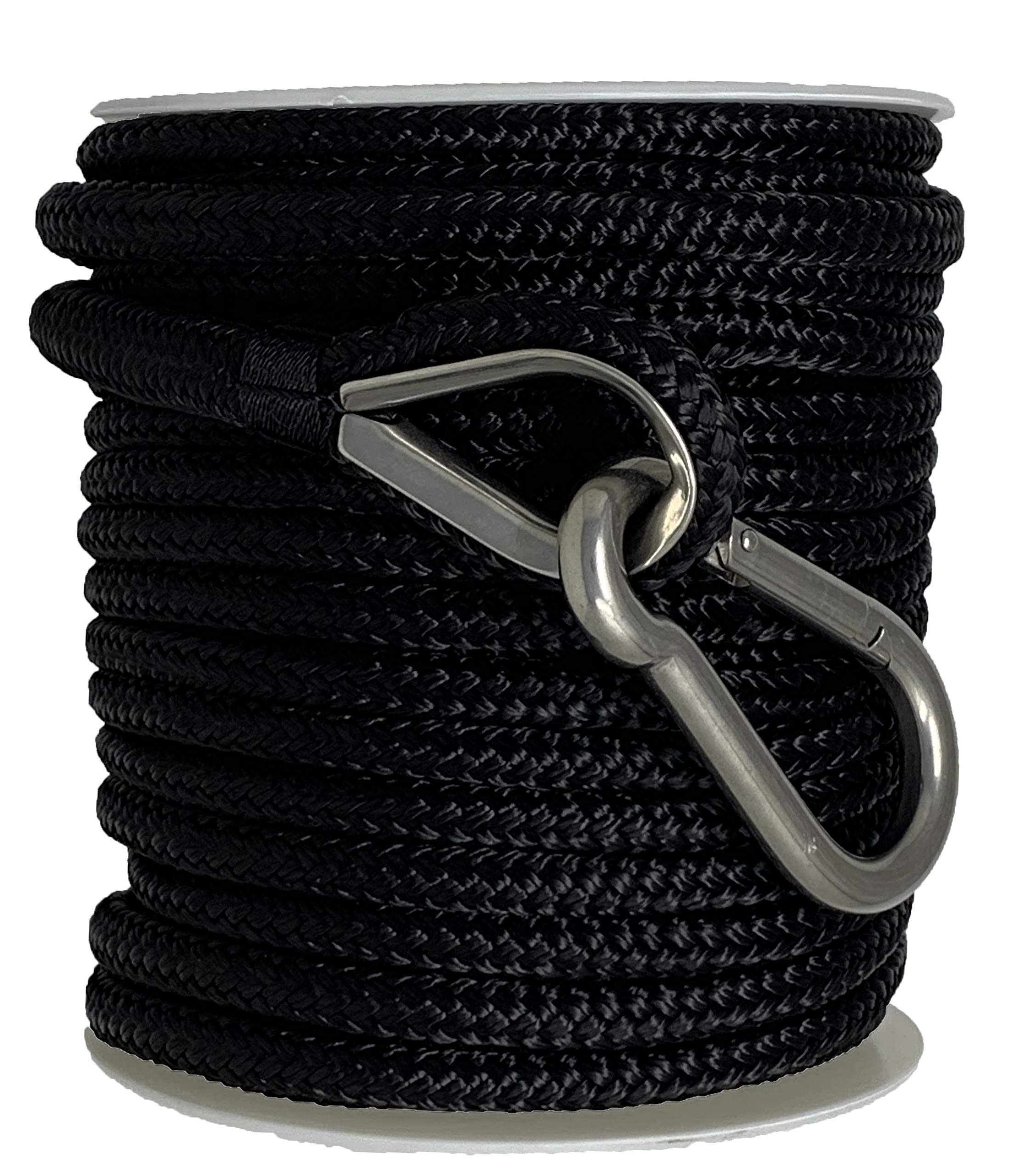 Anchor Rope 50 Ft 3/8 in, Premium Solid MFP Braid Anchor Line with Heavy  Duty 316 Stainless Steel Thimble & Snap Hook, Boat Anchor Rope Marine Rope  for Anchor and Boat - Black - Yahoo Shopping