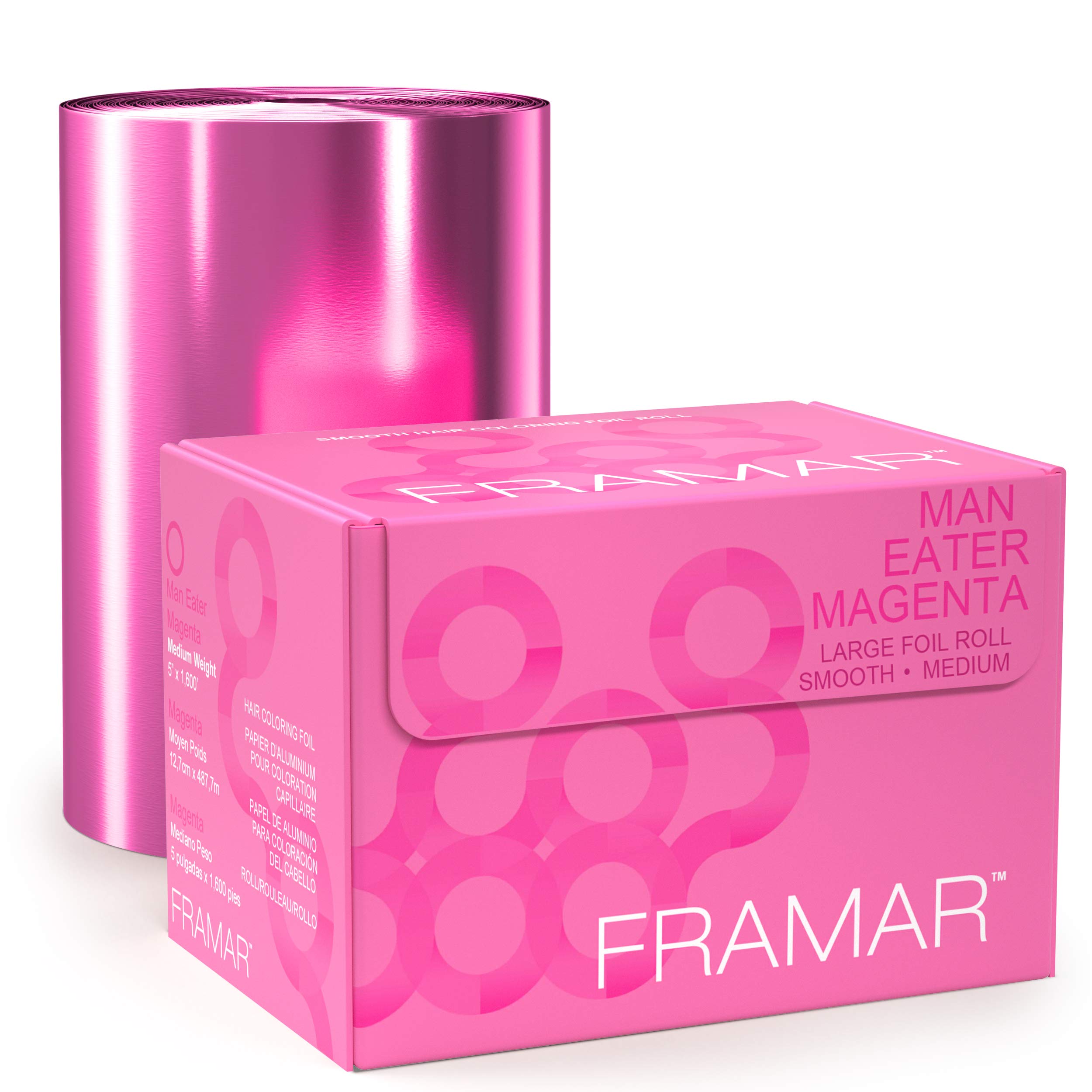 Framar Magenta Aluminum Foil Roll, Hair Foils for Highlighting - Medium  1600 ft