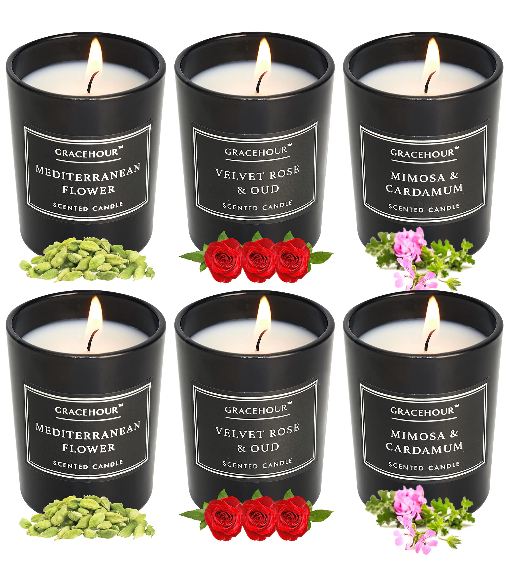 Luxury Scented Candles 6 Pack Valentines Day Candle Gifts for Woman Scented  Candles Set for Home