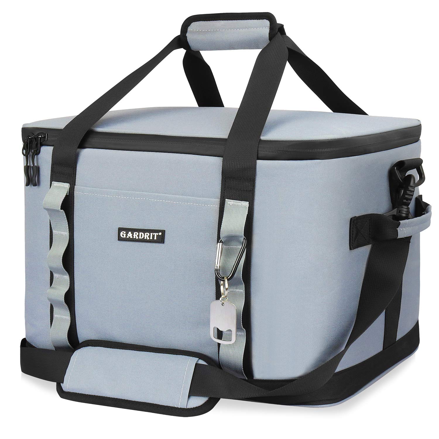 GARDRIT 16/30/60 Can Large Cooler Bag - Collapsible Insulated Lunch Box,  Leakproof Cooler Bag Suitable for Camping, Picnic& Beach (39L) Gray 60 Cans