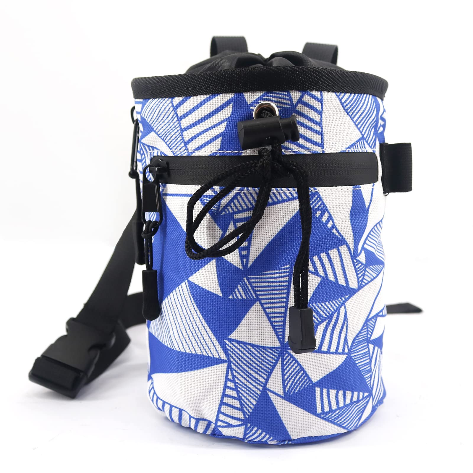 NewDoar Chalk Bag for Rock Climbing - Bouldering Chalk Bag Bucket with  Quick-Clip Belt and 2 Large Zippered Pockets - Rock Climbing Gear Equipment  Blue