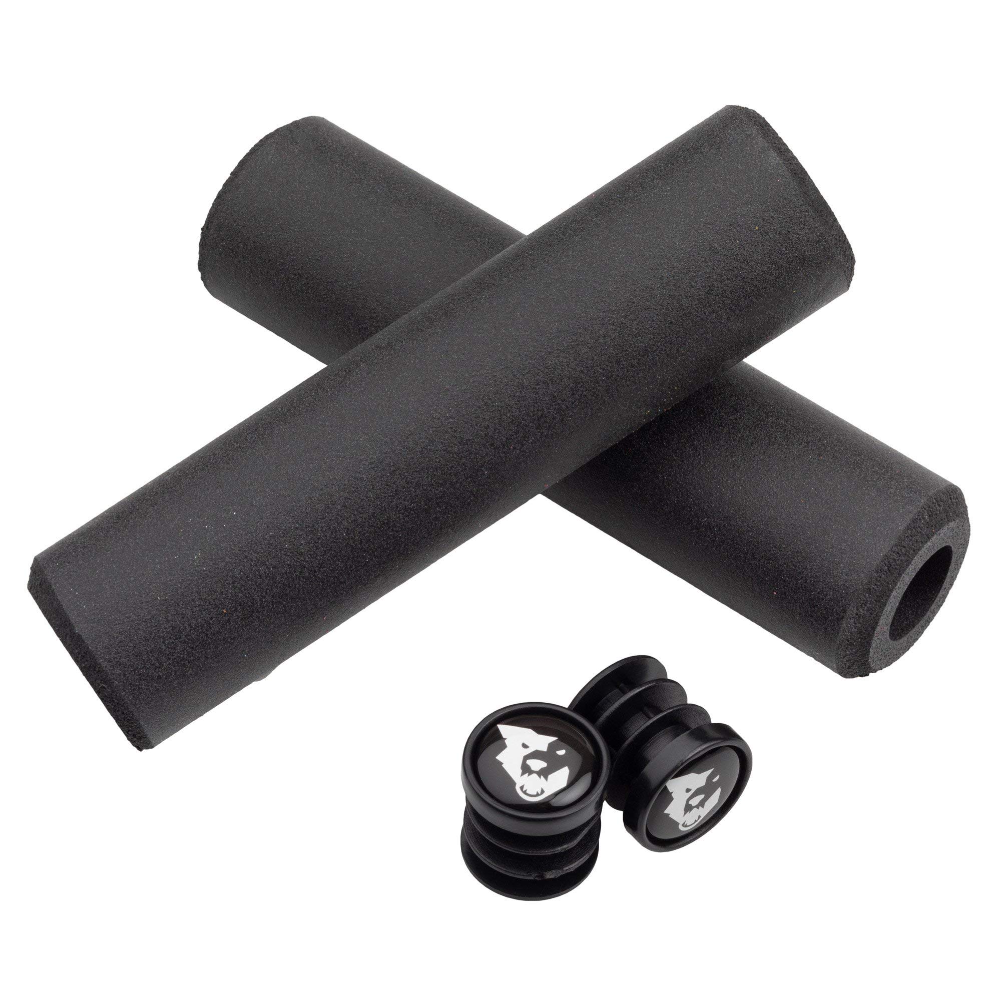 Wolf Tooth Silicone Mountain Bike Grips: Fat Paw Black