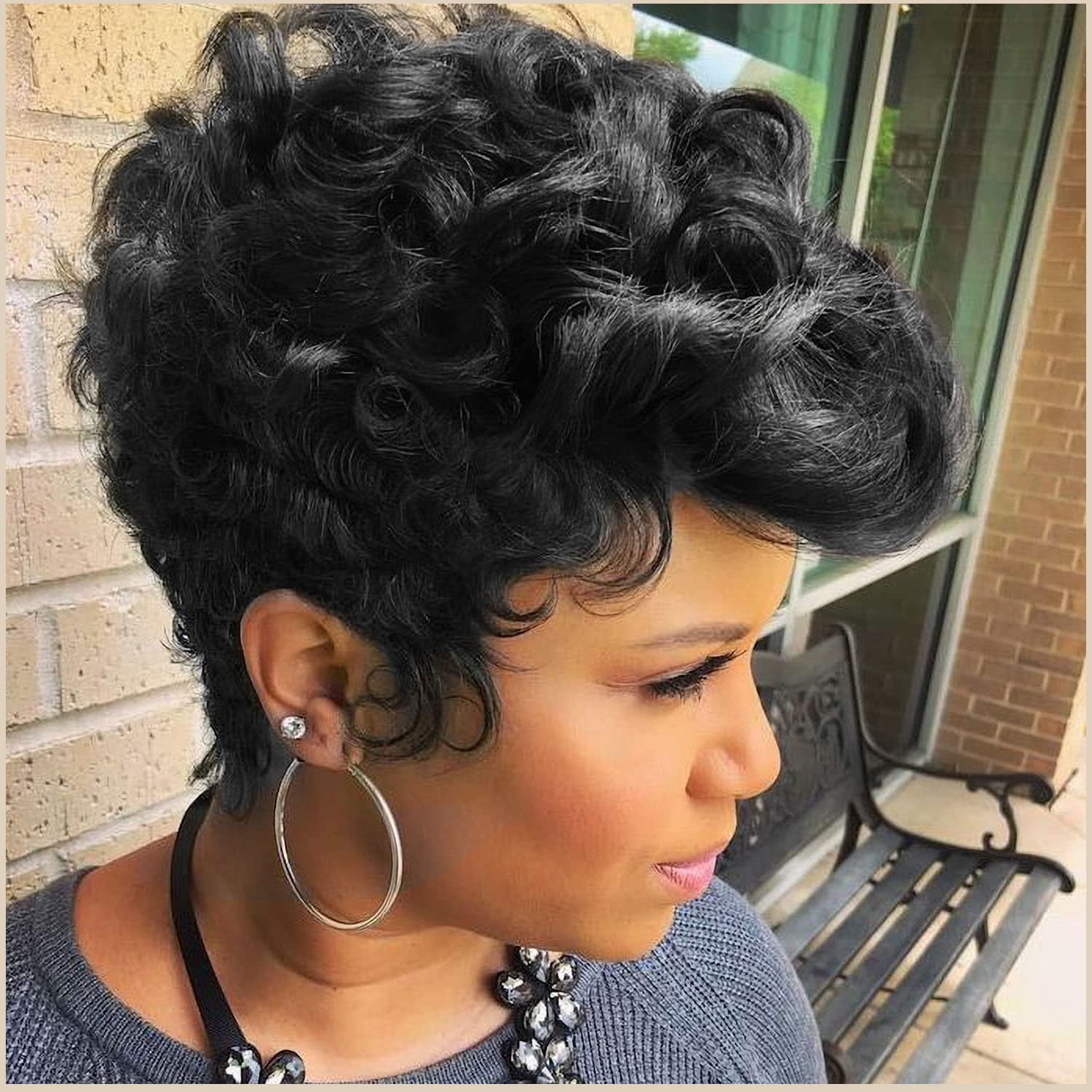 Short Hair Wigs Short Curly Pixie Wigs Pixie Cut Wigs For Black Women  Fluffy Natural Wavy