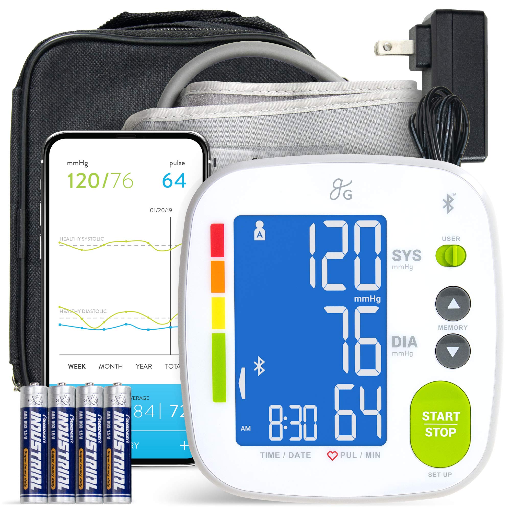 Balance Blood Pressure Monitor Kit with Upper Arm Cuff, Digital BP Meter