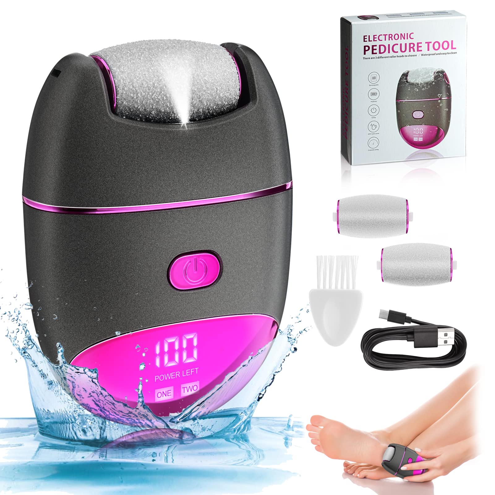 Electric Callus Remover for Feet, Rechargeable Foot File Dead Skin