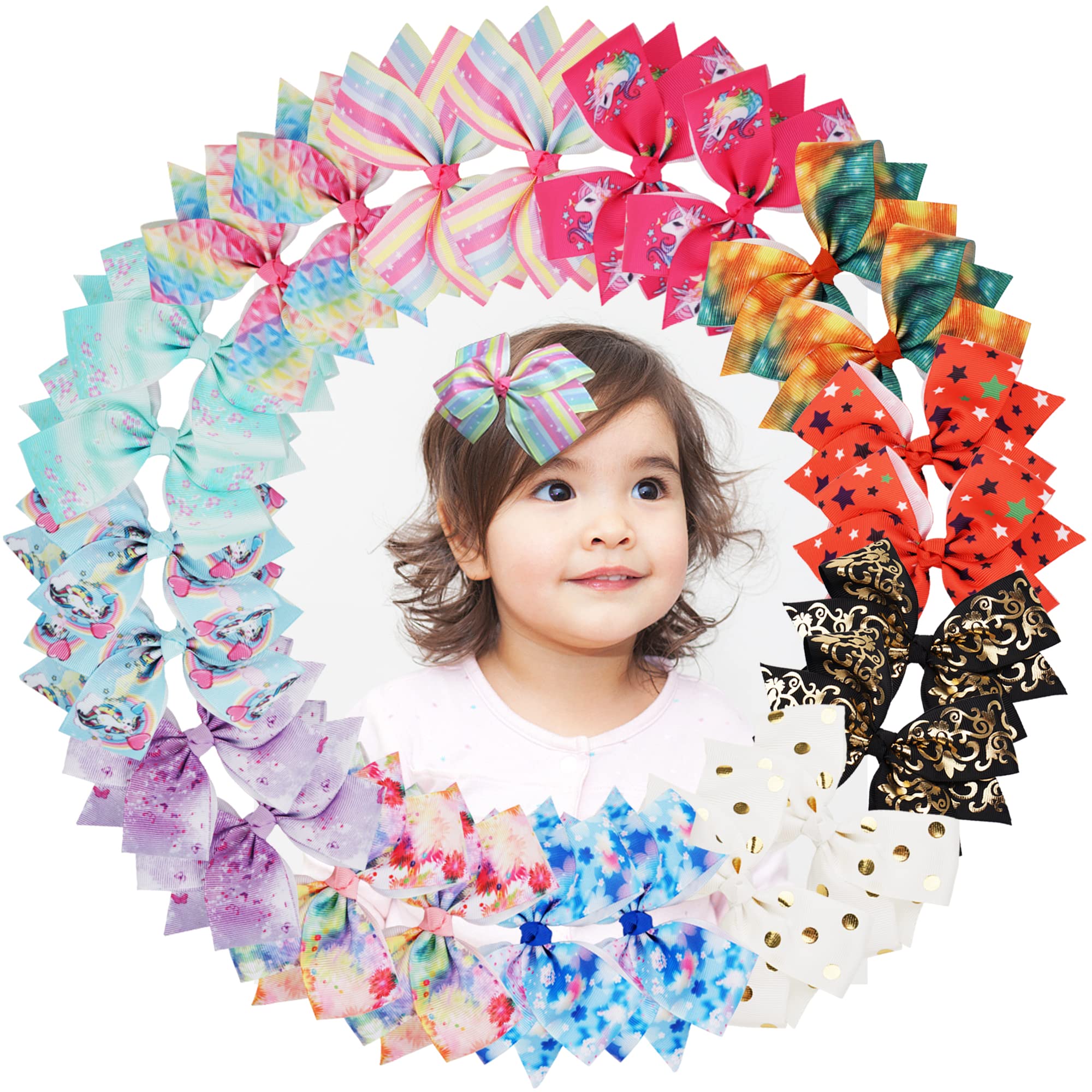 Colorful Childrens Hair Clips, Rainbow Hair Clips Kids