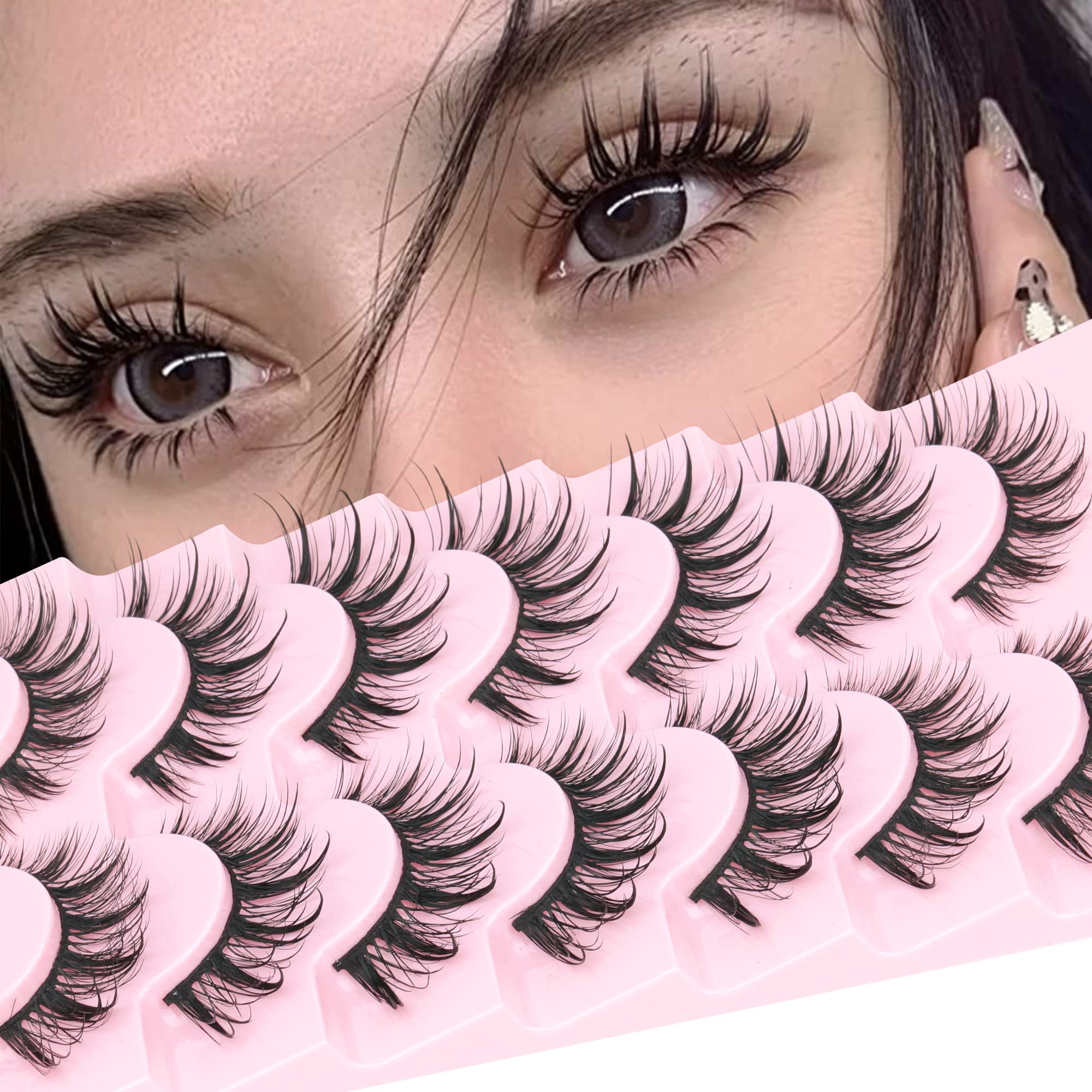 Manga Lashes Natural Wet Look False Eyelashes Manhua Anime Cosplay