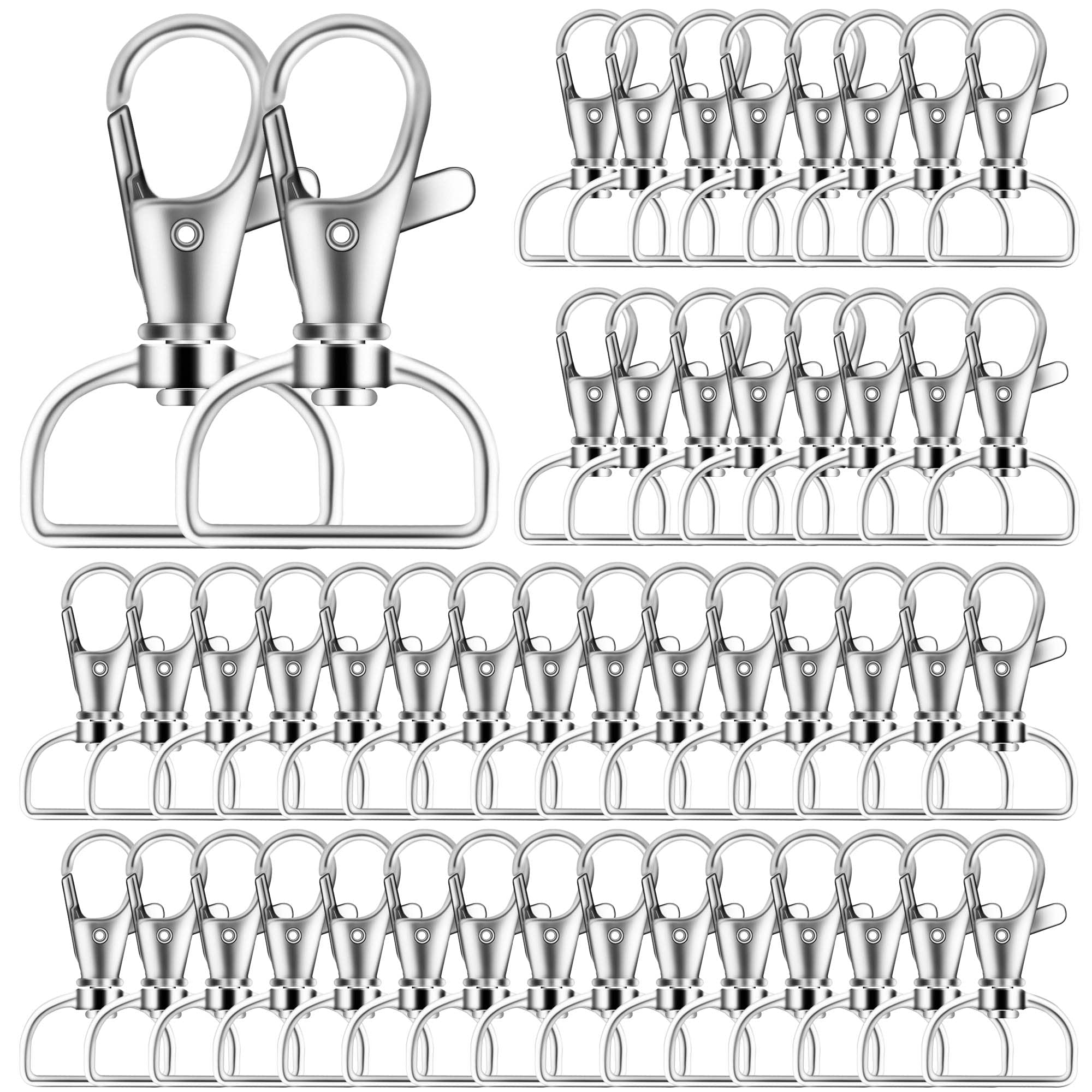 40PCS Swivel Snap Hooks, Premium Lanyard Snap Hook for Lanyard and Sewing  Projects (1 inch Silver