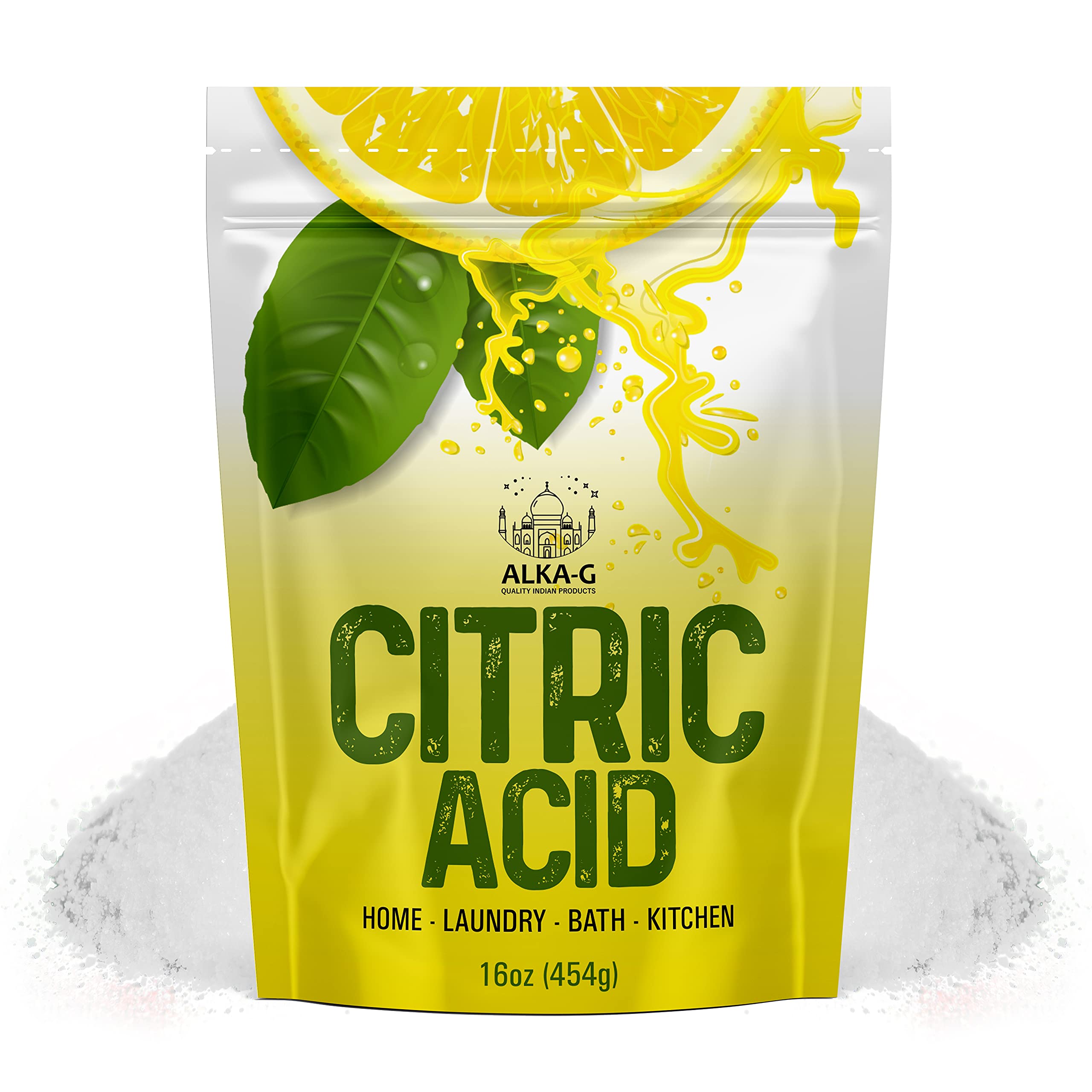 TAJ Citric Acid - 100% Food Grade All Natural Purpose Cleaning Agent Beauty  Ingredient DIY Bath Bombs 8-Pounds Jar
