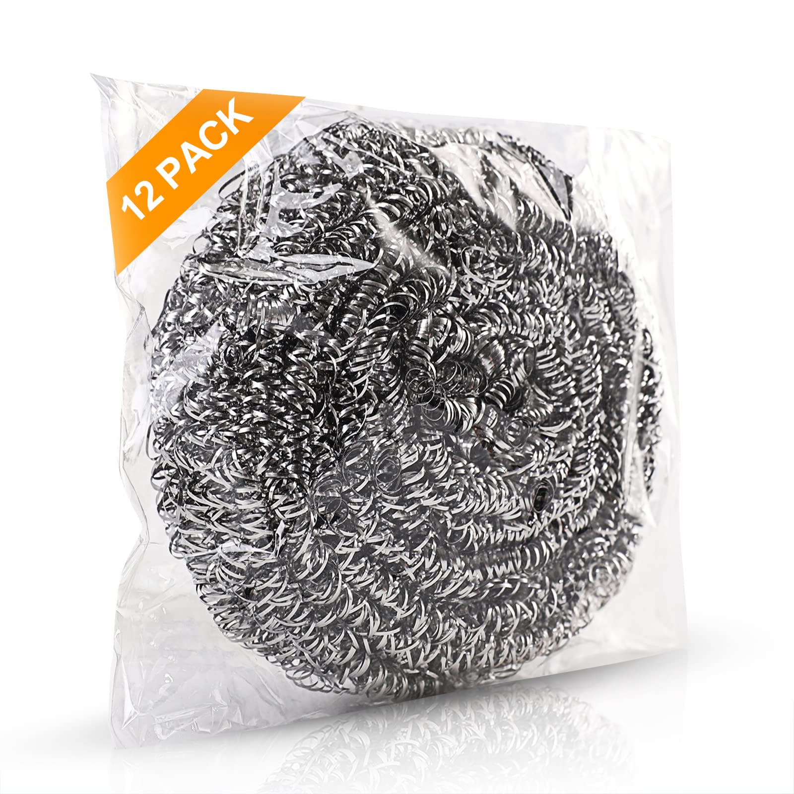 12Pack Upgraded Steel Wool Scrubbers by ovwo - Premium Stainless Steel  Scrubber, Metal Scouring Pads, Steel Wool Pads, Kitchen Cleaner, Heavy Duty  Cleaning Supplies - Especially for Tough Cleaning