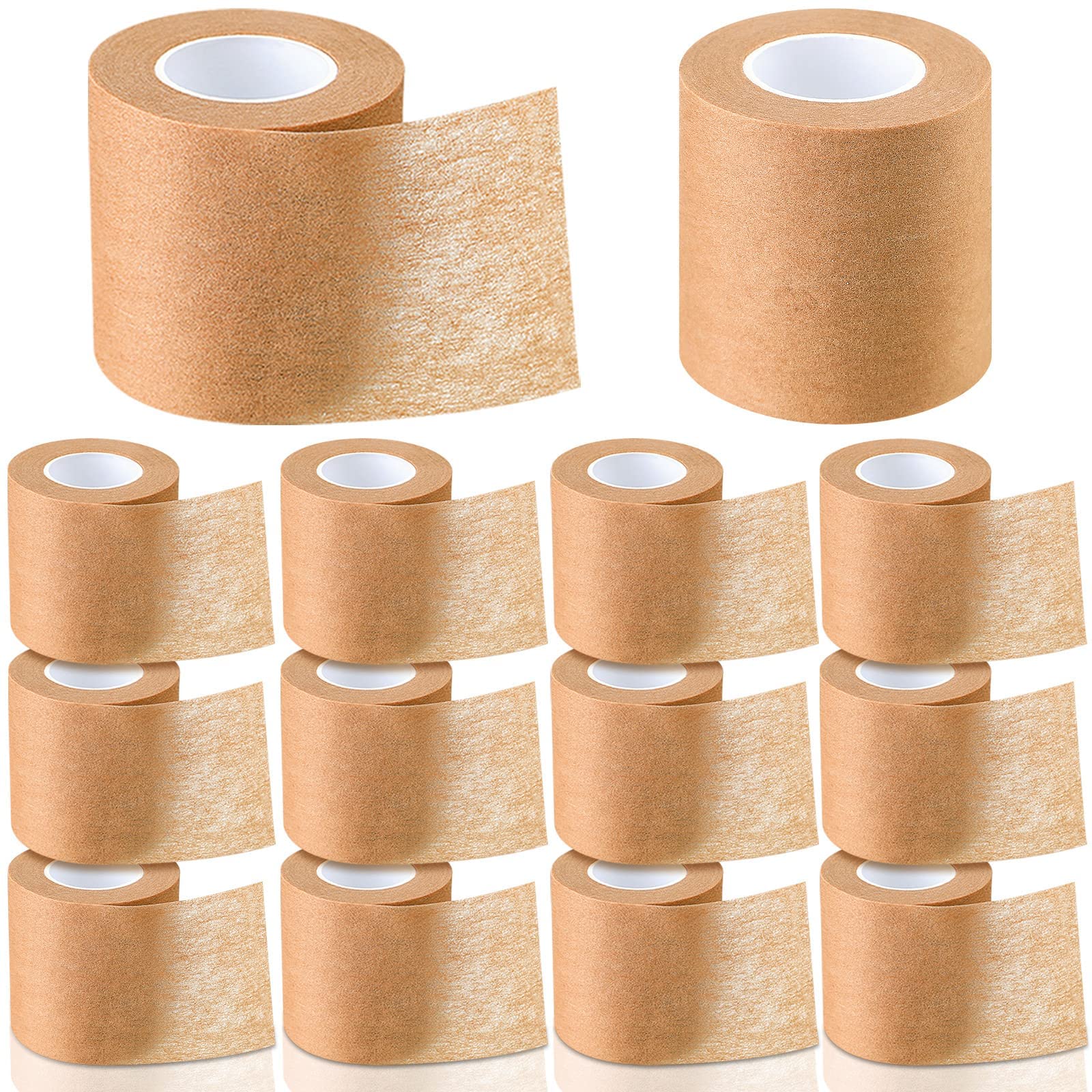 Tondiamo 12 Rolls Micropore Tan Surgical Tape Medical Tape Aid Tape Skin  Tape Adhesive Face Tape Breathable Nose Tape Non Woven Paper Mouth Tape for  Sleeping Household Supplies (2 Inch x 10 Yards)