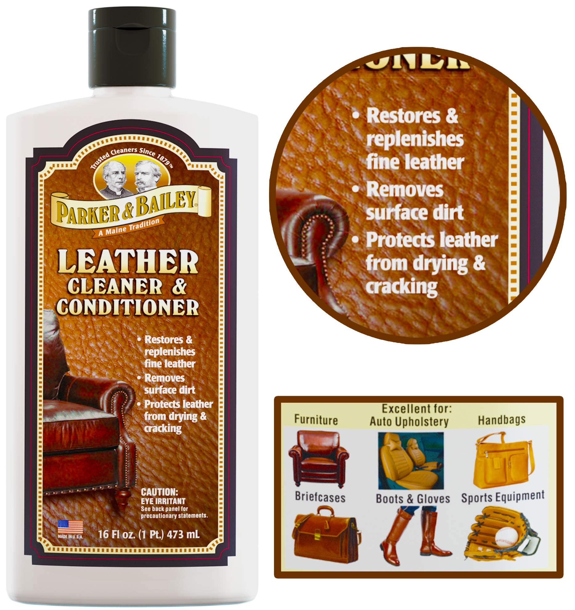 Premium Leather Conditioner / 2 oz / Perfect for Handbags & Leather Goods / Parker Clay / Certified B Corp