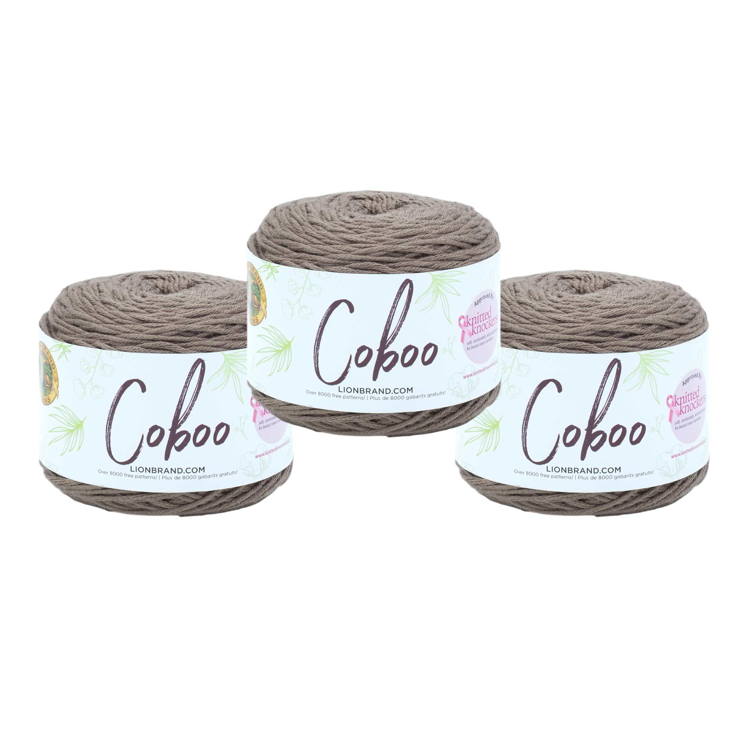 3 Pack) Lion Brand Yarn Coboo Bamboo Yarn Taupe 3 Pack Taupe