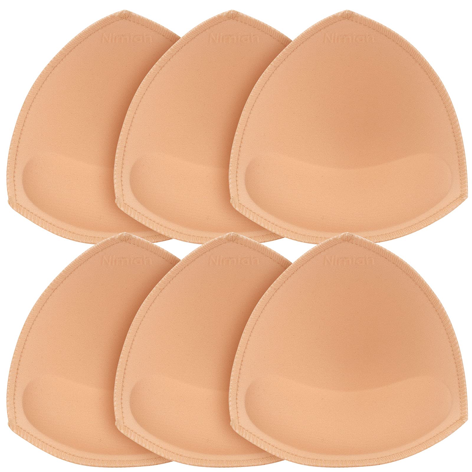Buy LUB Women's Bra Insert Pads Enhance Breast Cup Size White Black Beige  Wire Free Cotton padded Seamless Cups (3 SET) at