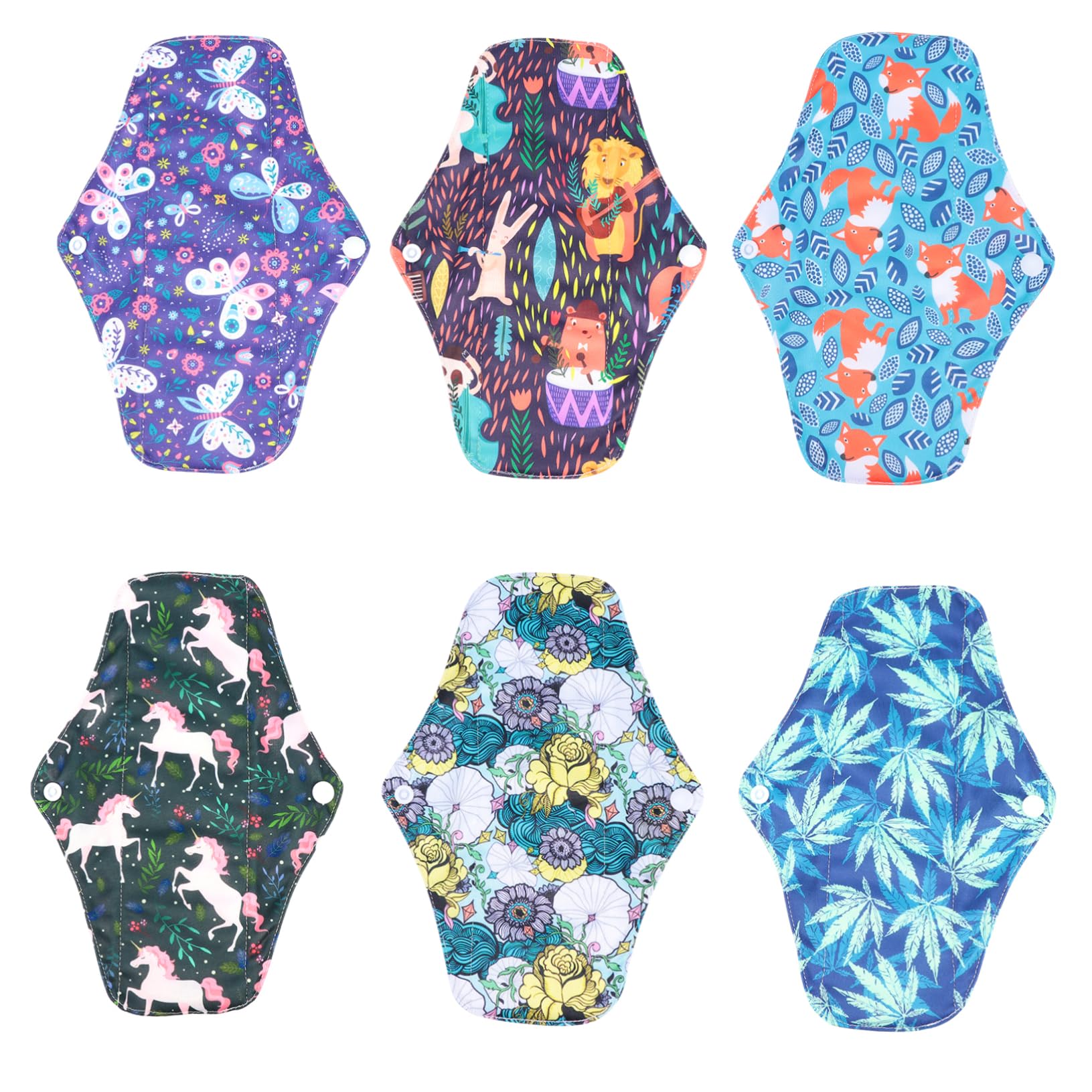 Reusable Panty Liners 6pcs Maternity Napkin Bamboo Cloth Pads Menstrual Panty  Liners Washable Cloth Girls' Panties Bamboo Napkins Menstrual Pad Girls Pad  Cloth Napkin