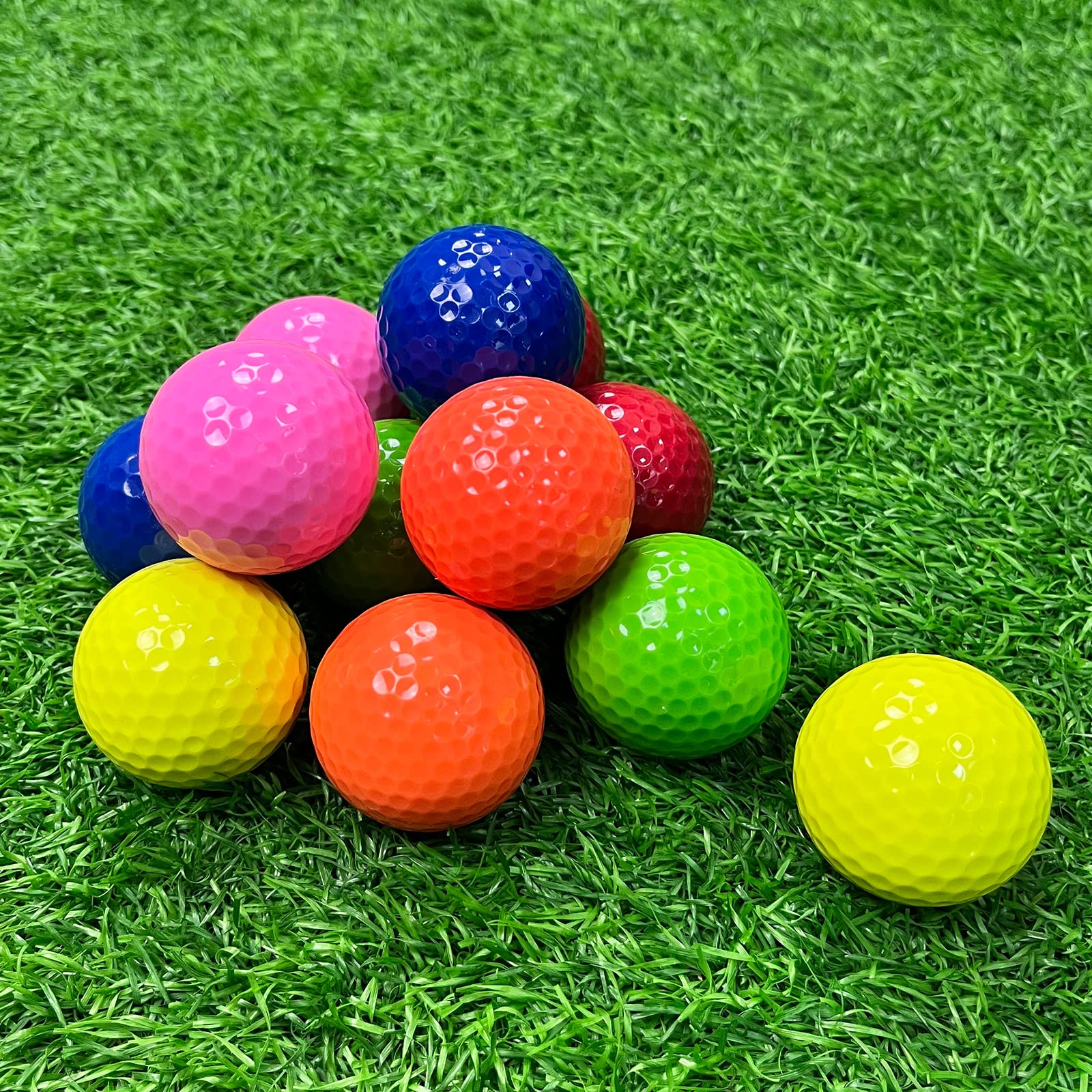 KOFULL Golf Balls - 1 Dozen Colored Miniature Golf Balls, Fun Mini