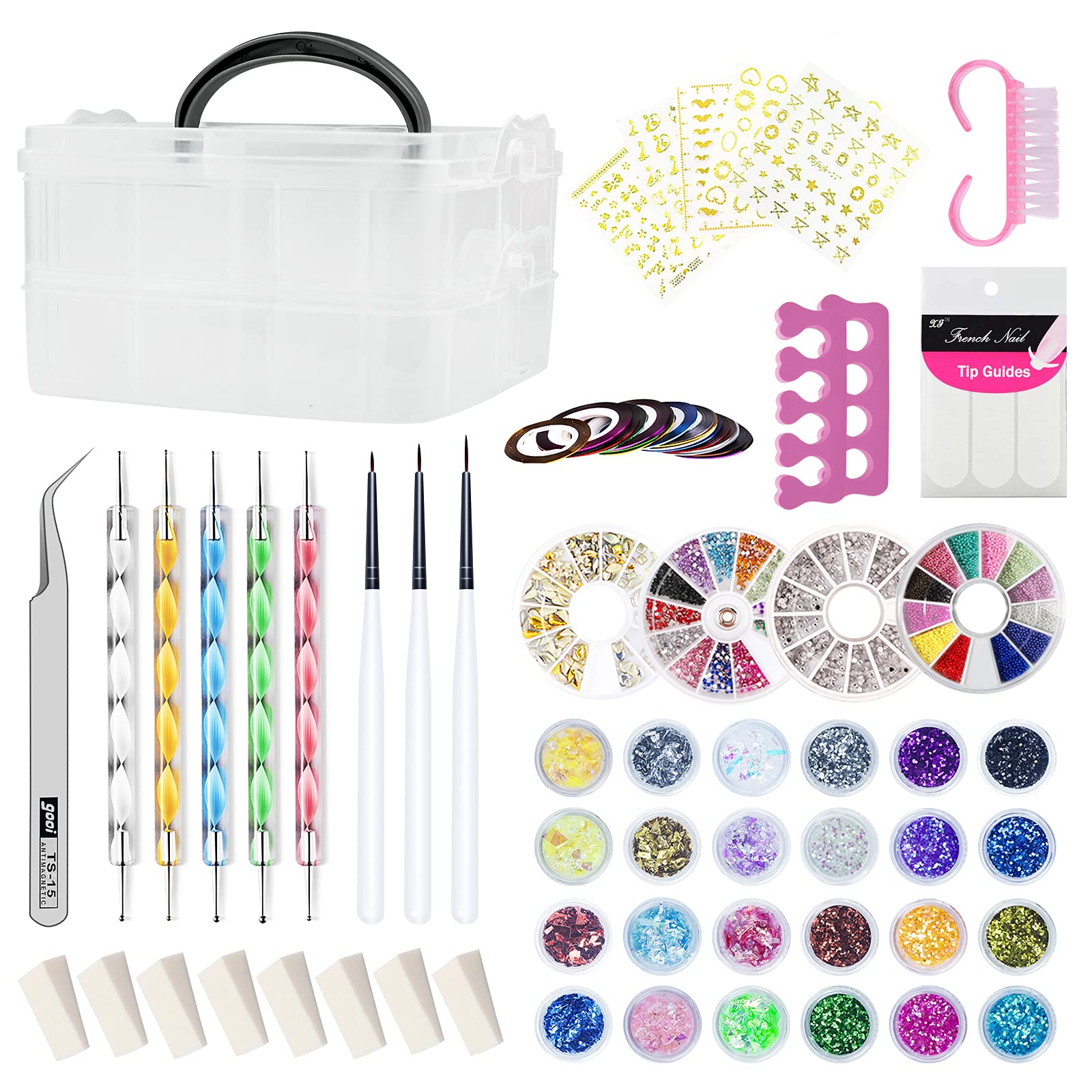 gustave 3D Nail Art Stamping Kit, 3D Nail Art Tools with Pen & Brush  Painting Polish - Price in India, Buy gustave 3D Nail Art Stamping Kit, 3D Nail  Art Tools with