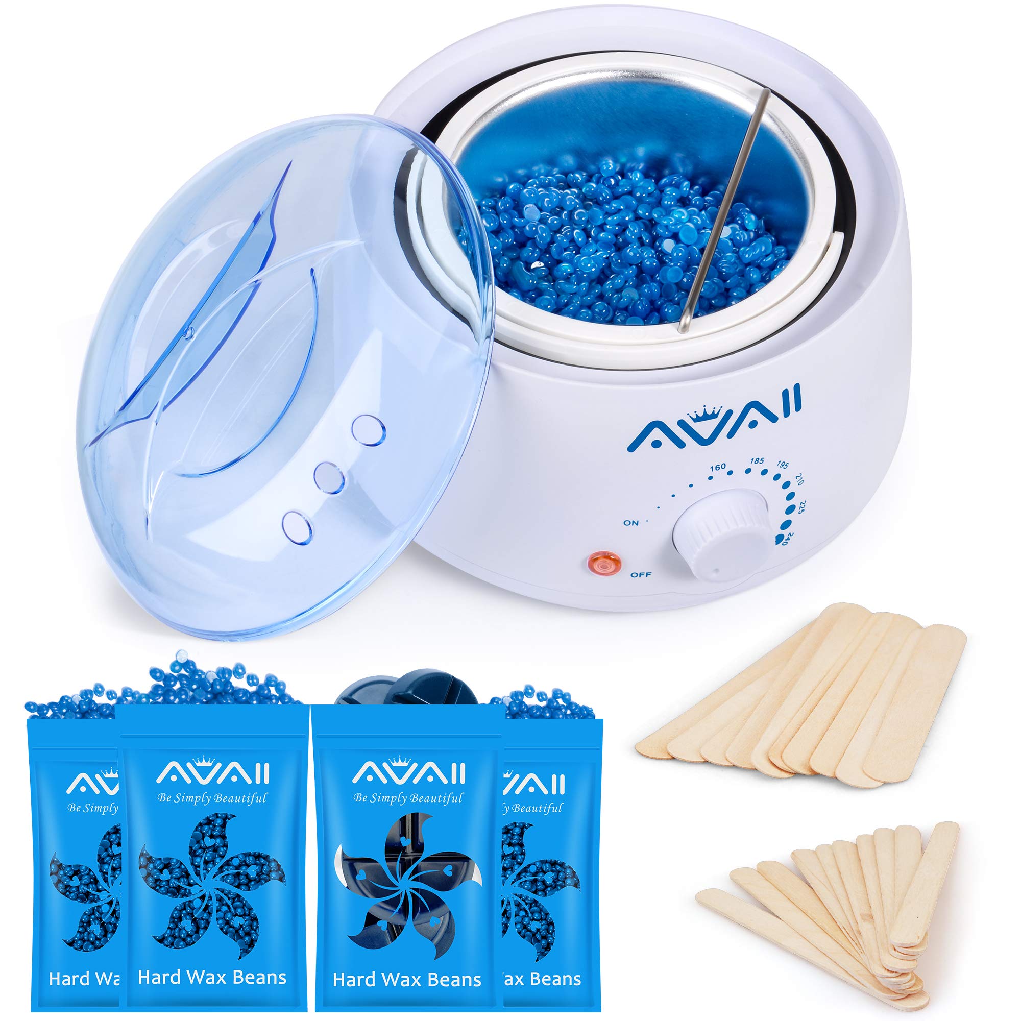 Waxing Kit, AVAII Wax Warmer Hair Removal Wax Kit with 4 Bags Hard Wax (/ Waxing Kit, AVAII Wax Warmer Hair Removal Wax Kit with 4 Bags Hard Wax (/