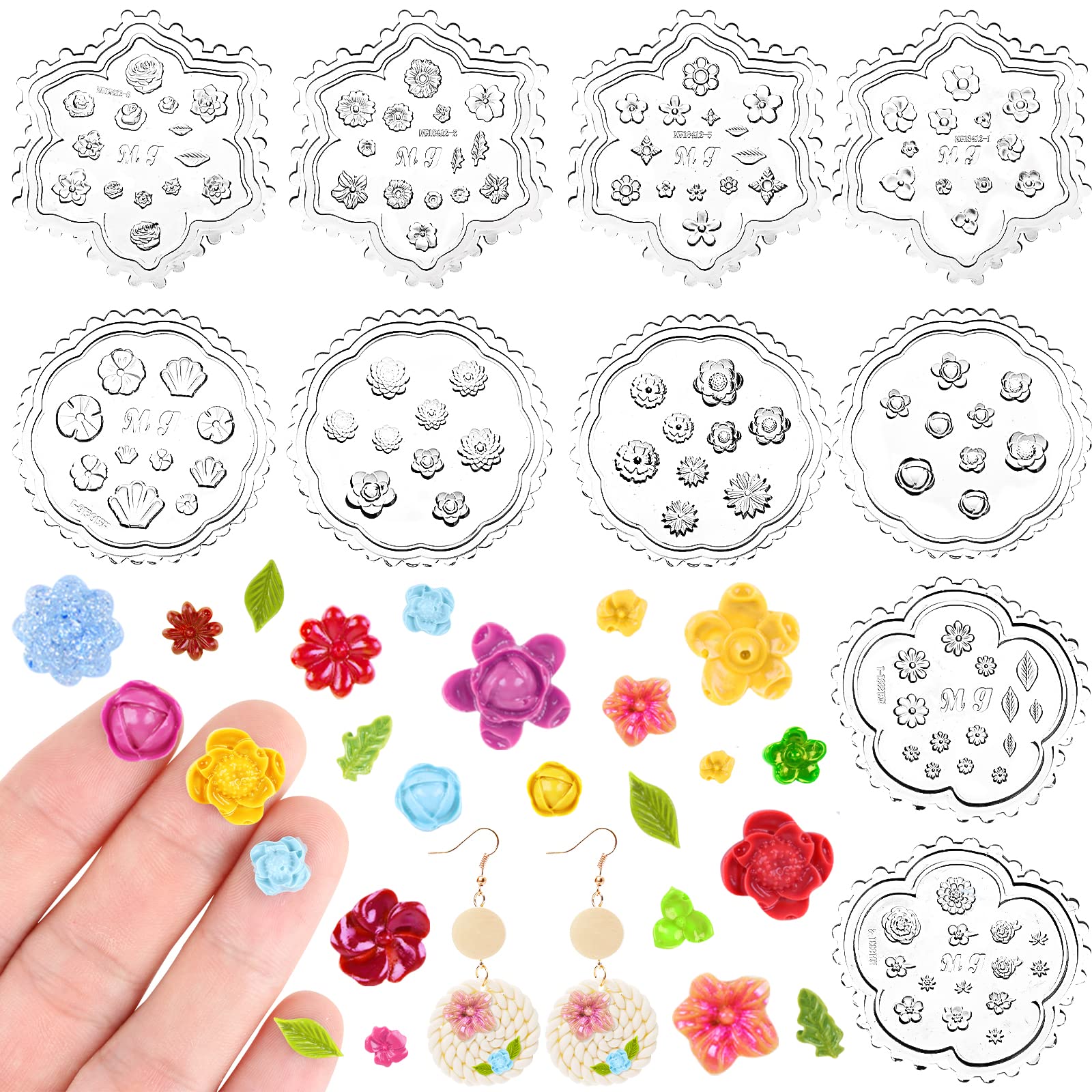 1pc Polymer Clay Flower Molds, Reusable Silicone Clay Molds Designed for  DIY Crafts