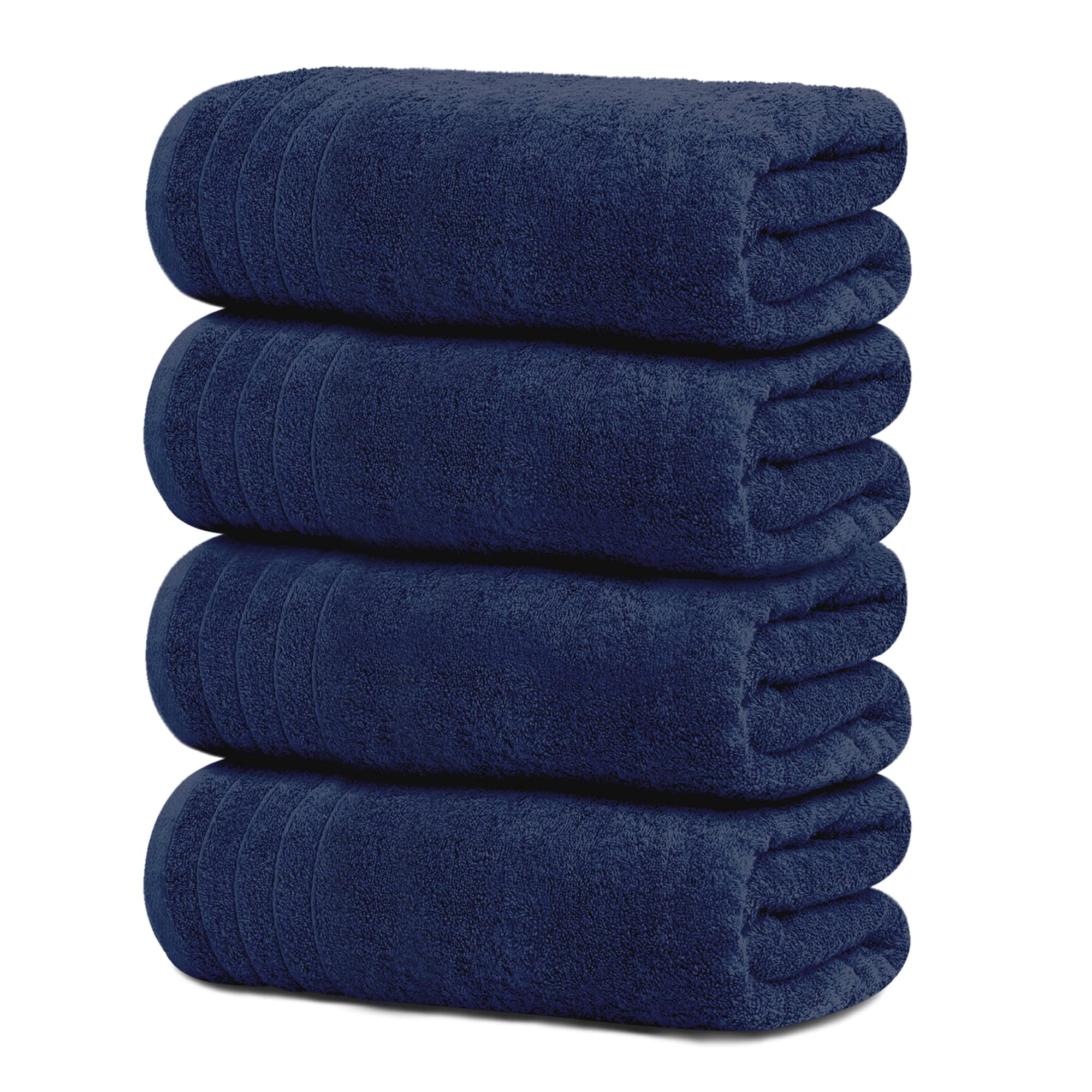 Tens Towels Large Bath Towels, 100% Cotton Towels, 30 x 60 Inches, Extra  Large Bath Towels, Lighter Weight & Super Absorbent, Quick Dry, Perfect  Bathroom Towels for Daily Use 4PK BATH TOWELS SET Navy