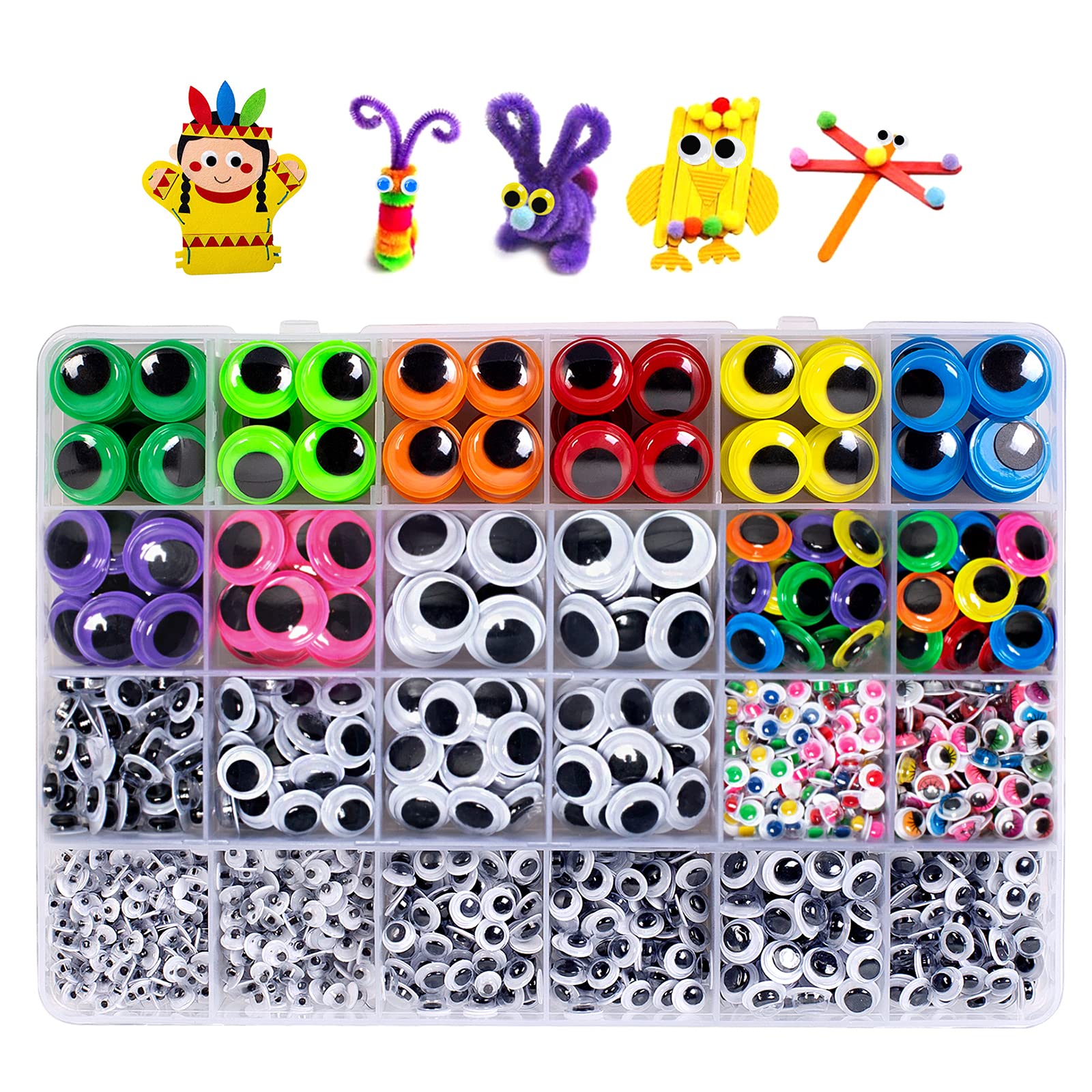 1580pcs Googly Eyes Self Adhesive for Crafts, Craft Sticker Wiggle