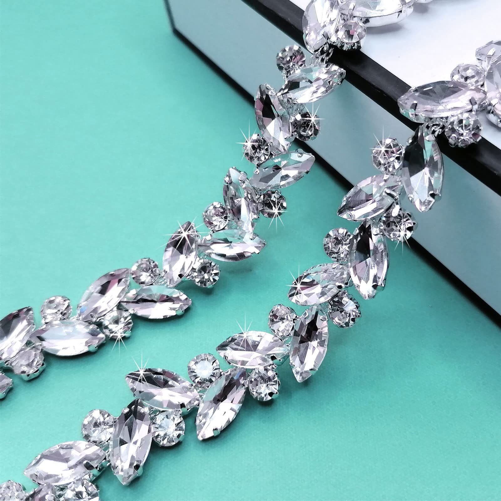 DUCRYSTAL 2mm/3mm Rhinestones Trim Crystal Glitter Stones Sewing  Rhinestones Chain for Dresses Decorations Trims Accessories - AliExpress