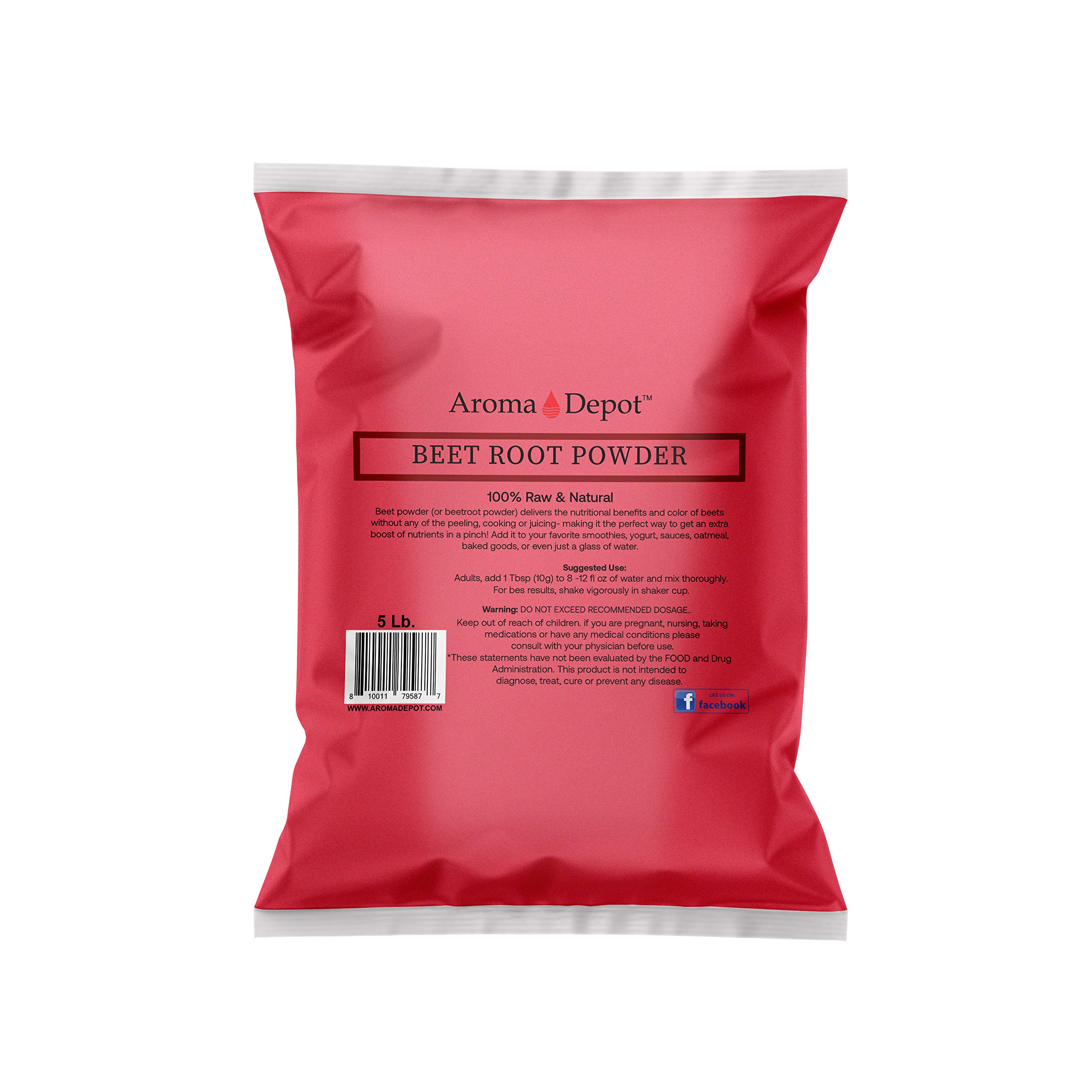 Aroma Depot Beet Root Powder 5 lb Raw & Non-GMO I Vegan & Gluten