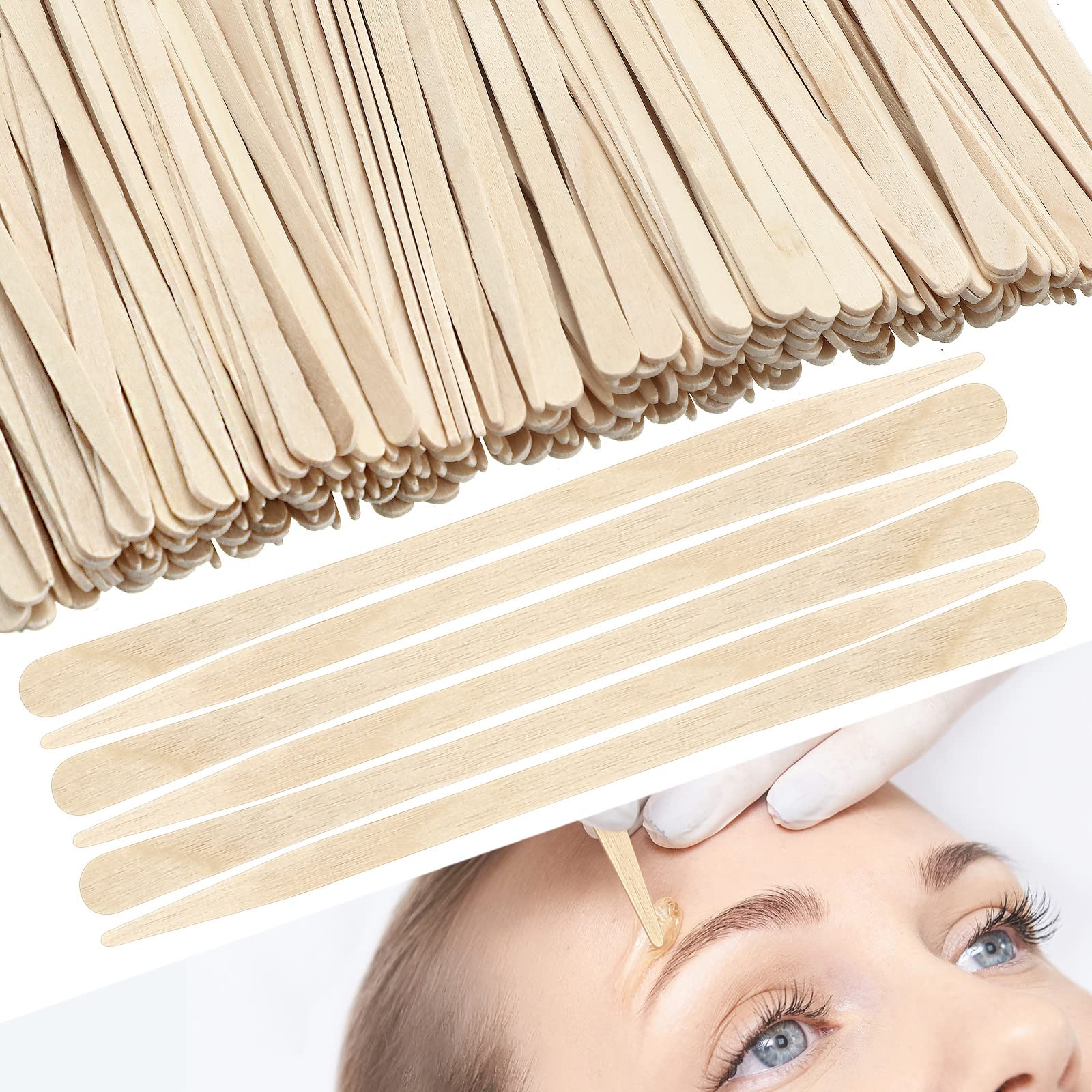 3600 Pieces Wooden Wax Sticks Small Waxing Sticks Wax Applicator Sticks Wood  Spatulas Applicator Smooth Craft Sticks for Eyebrow Hair Removal Spa Skin  Lip Nose Face