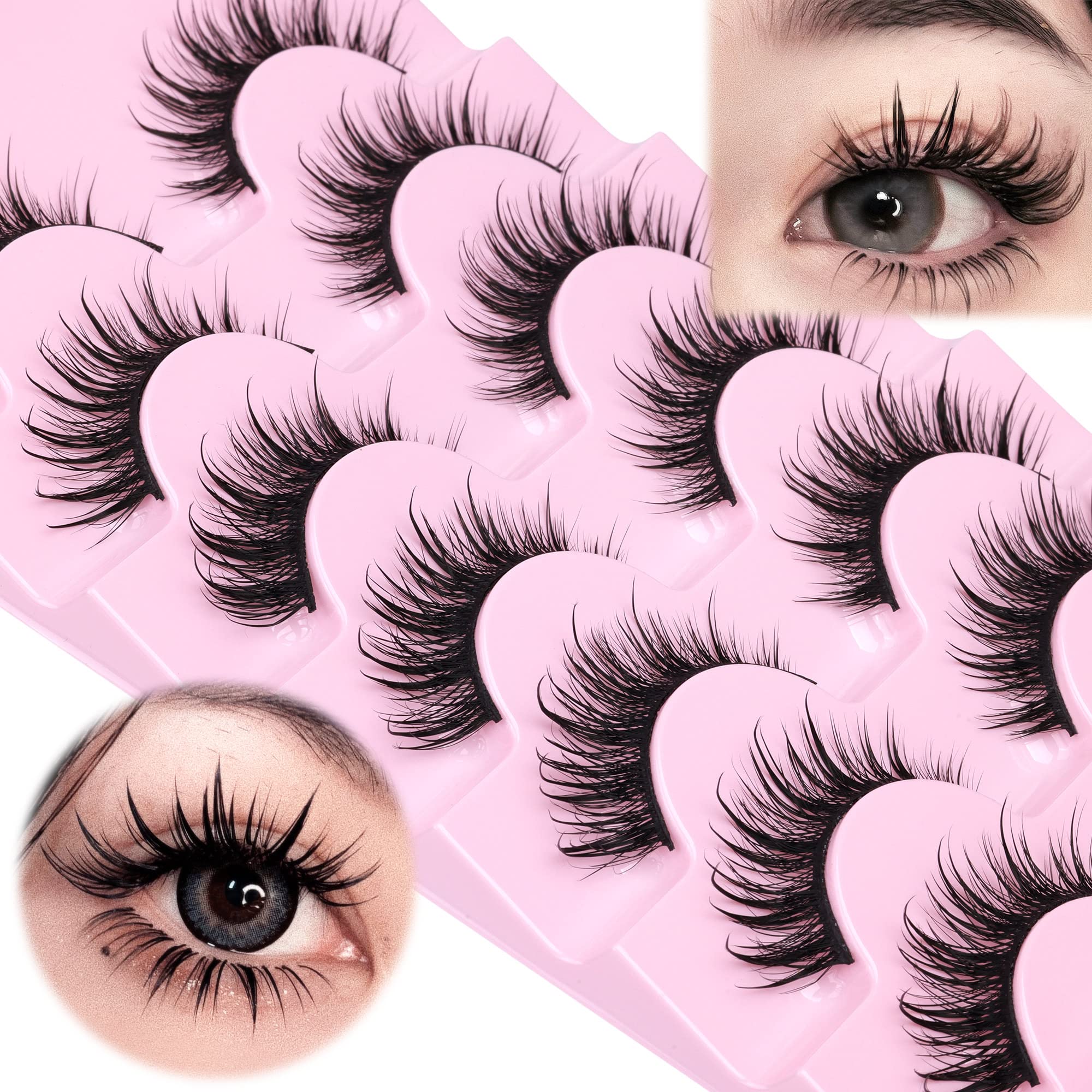 Manga Lashes Natural Look False Eyelashes Manhua Anime Cosplay