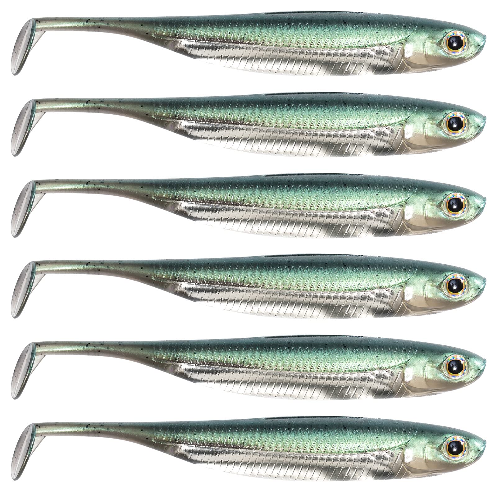Dr.Fish Paddle Tail Swimbaits Soft Plastic Fishing Lures for Bass