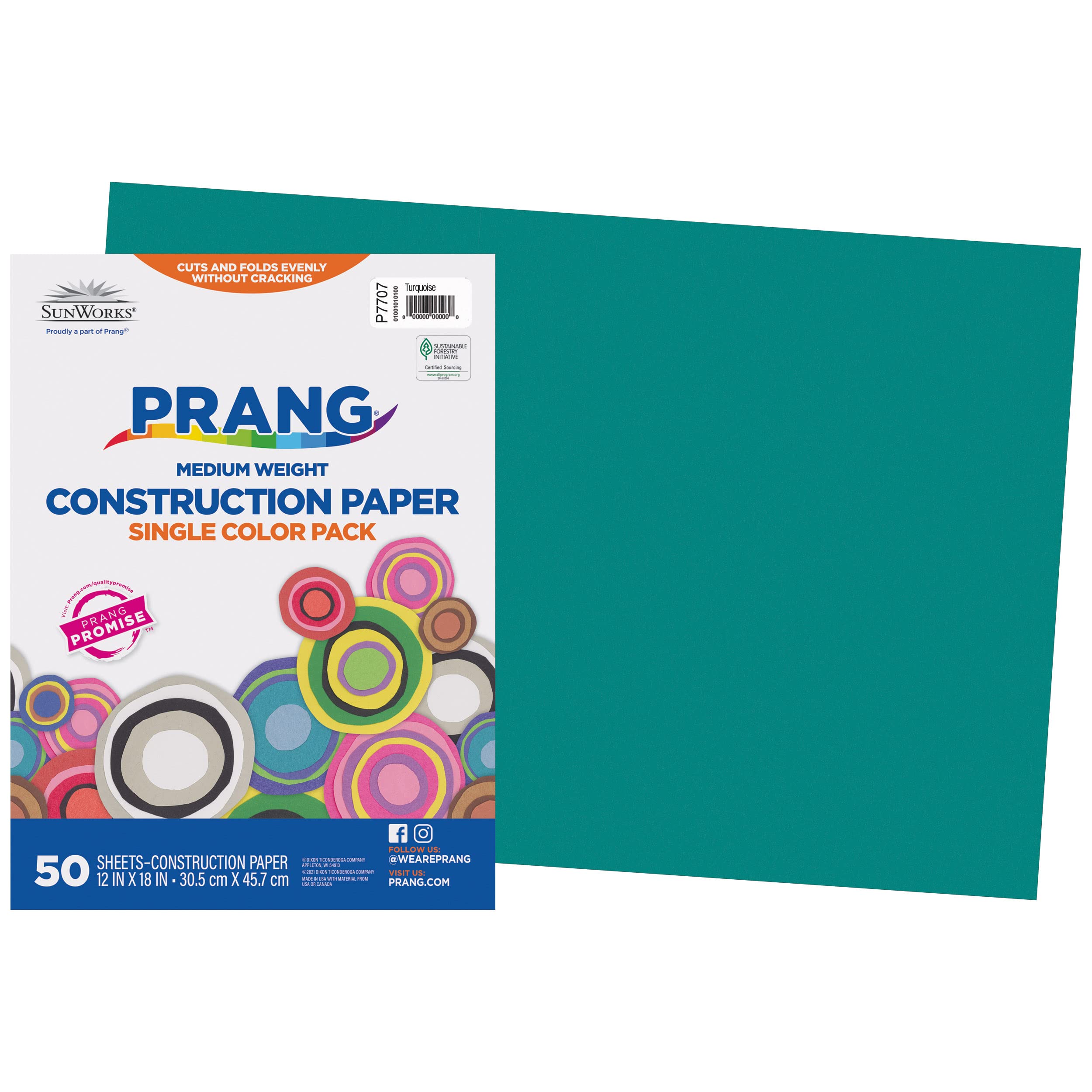 Prang (Formerly SunWorks) Construction Paper White 12 x 18 50 Sheets