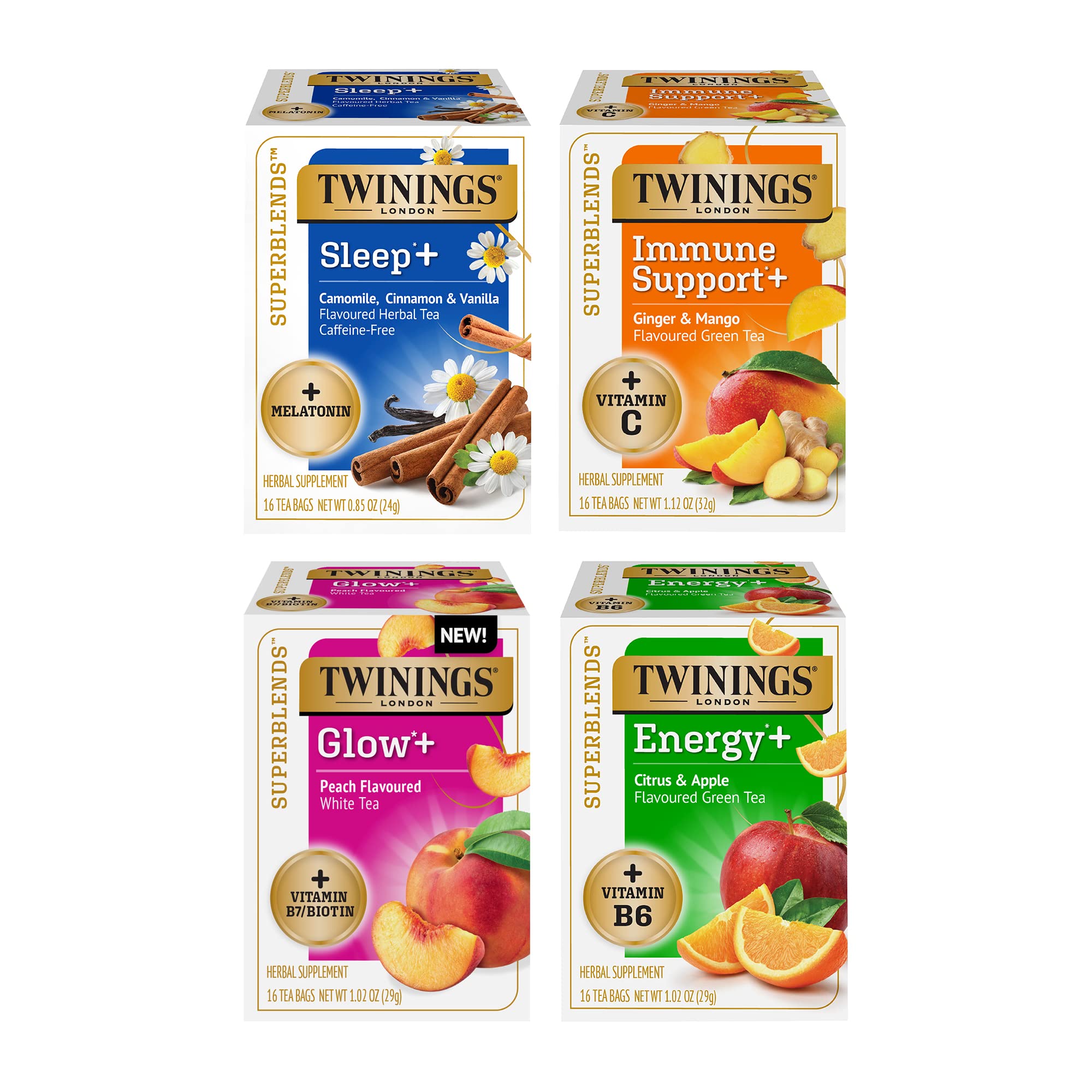 Twinings Superblends Teas Flavoured Herbal Green & White Tea Variety